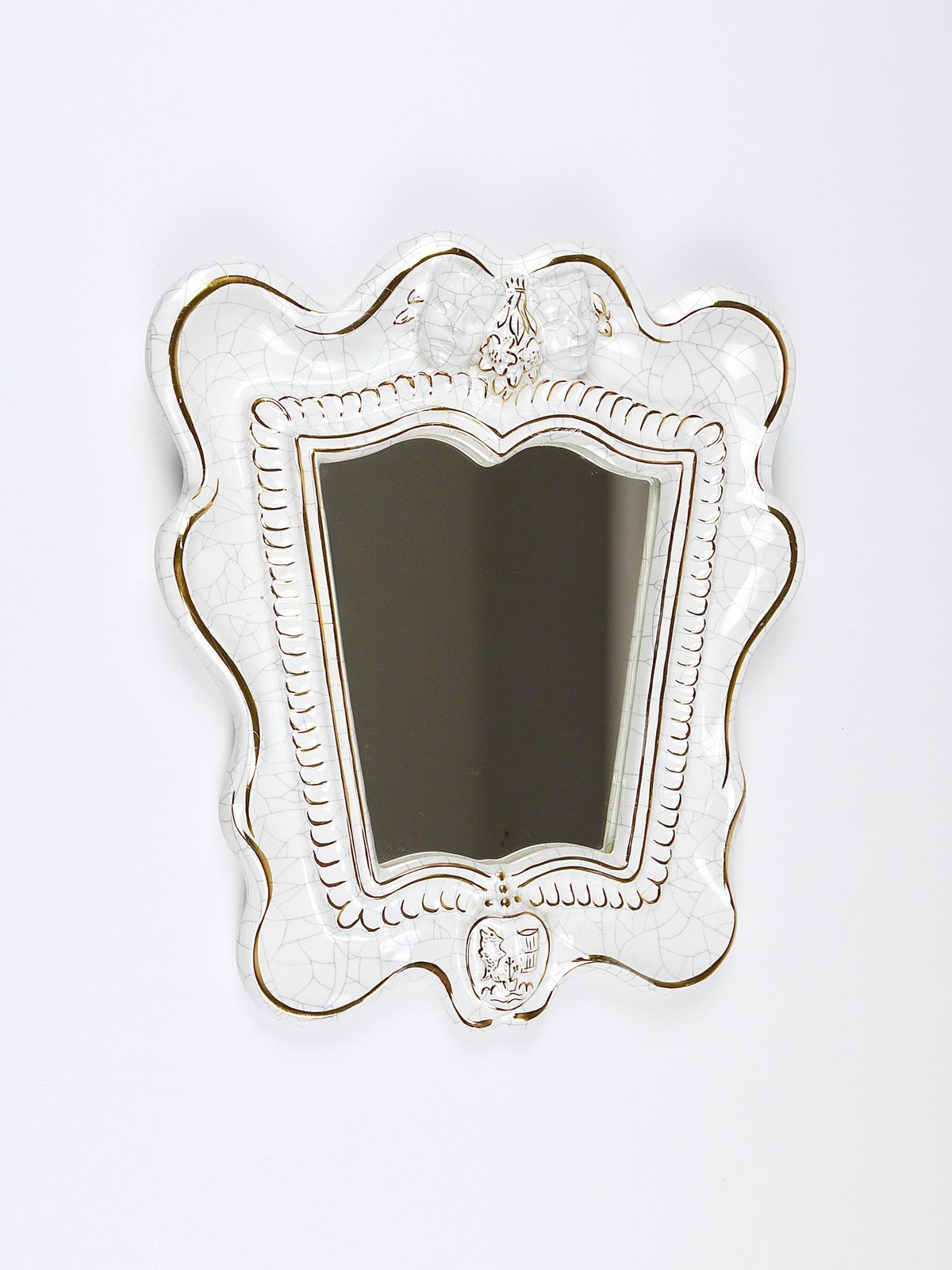 Art Deco Theater Terracotta Wall Mirror By Gmundner Keramik, Austria, 1930s photo Home Decor