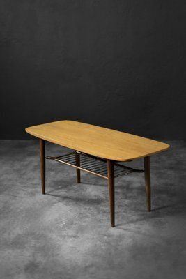 Low Mid Century Danish Modern Hyggebord 55 Coffee Table In Teak With Shelf From Gorm Møbler, 1956 photo 1459.0