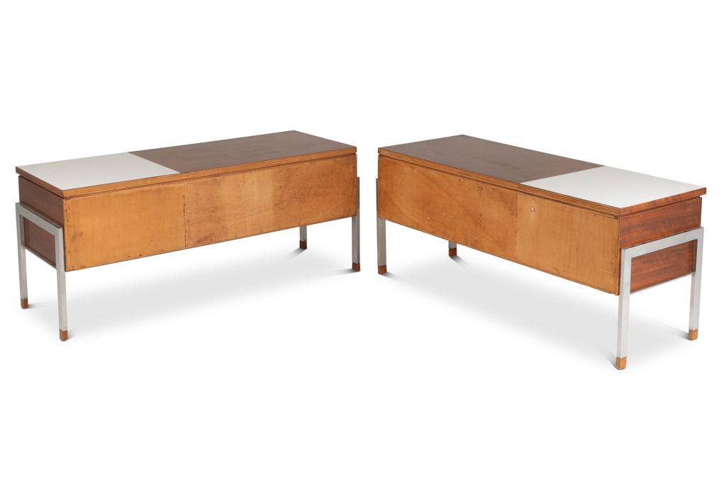 Pair Of 60's Teak Low Chests Of Drawers photo vintage
