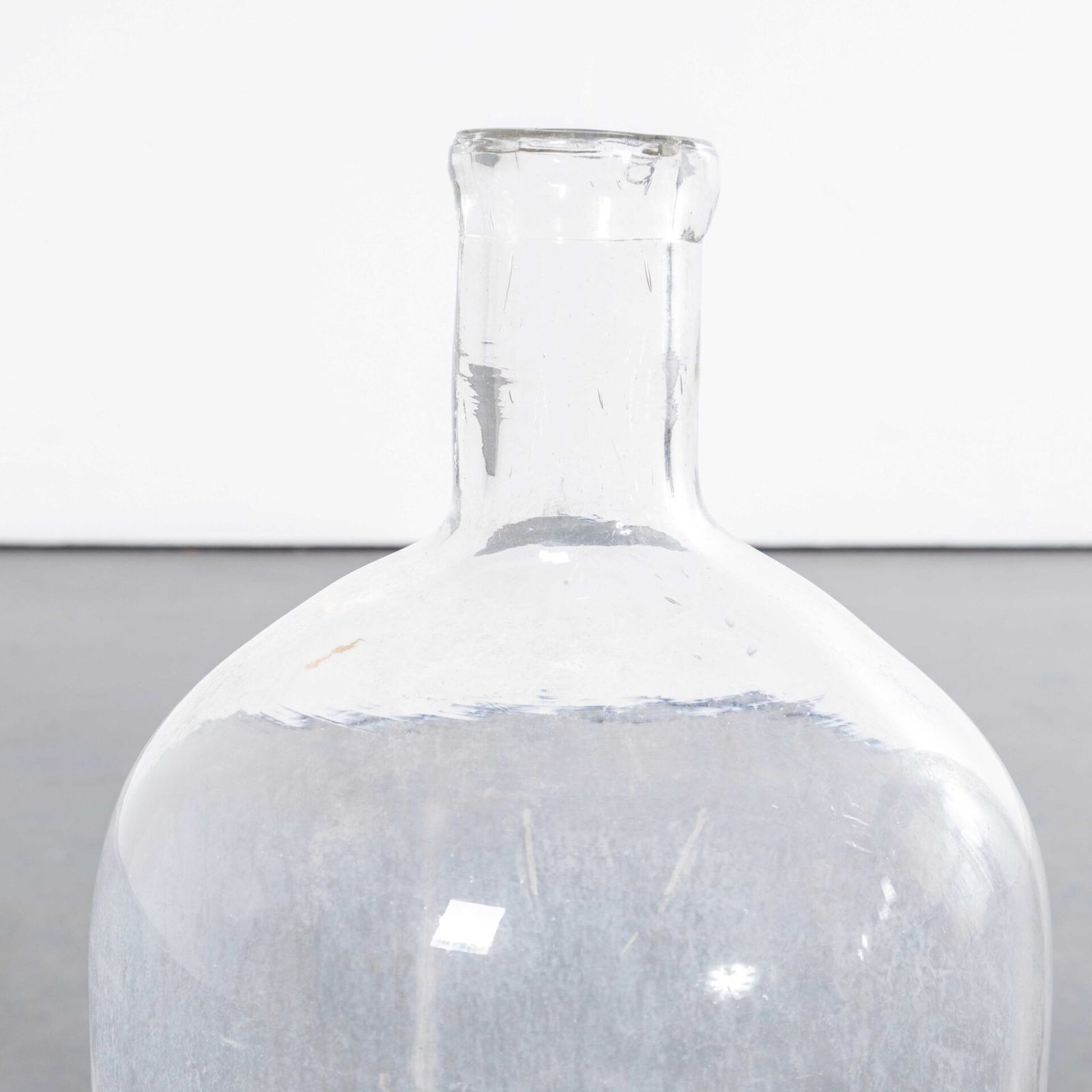 Vintage French Clear Glass Demijohns – Pair photo for sale