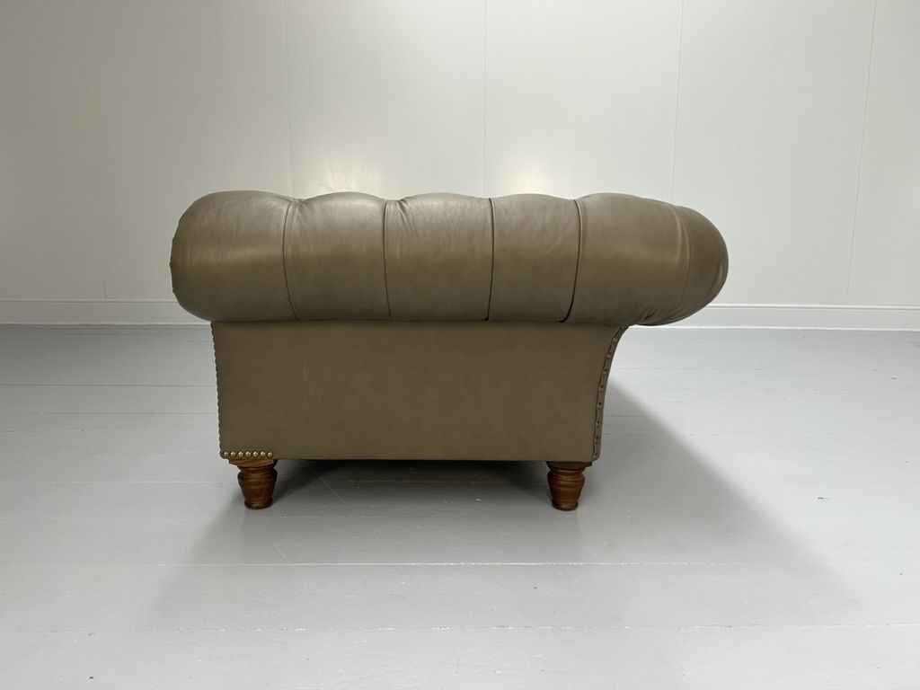 George Smith “Early Victorian Chesterfield ” Sofa – In Grey Brown Leather photo Furniture