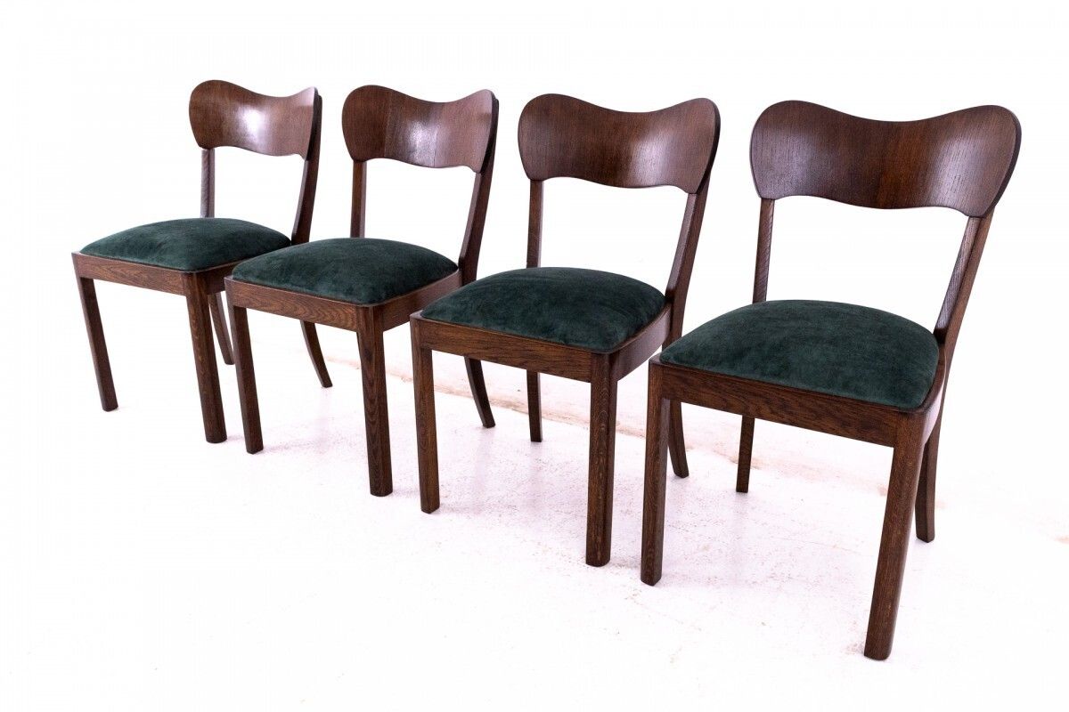 Set Of Art Deco Chairs, Poland, 1930s. photo for sale