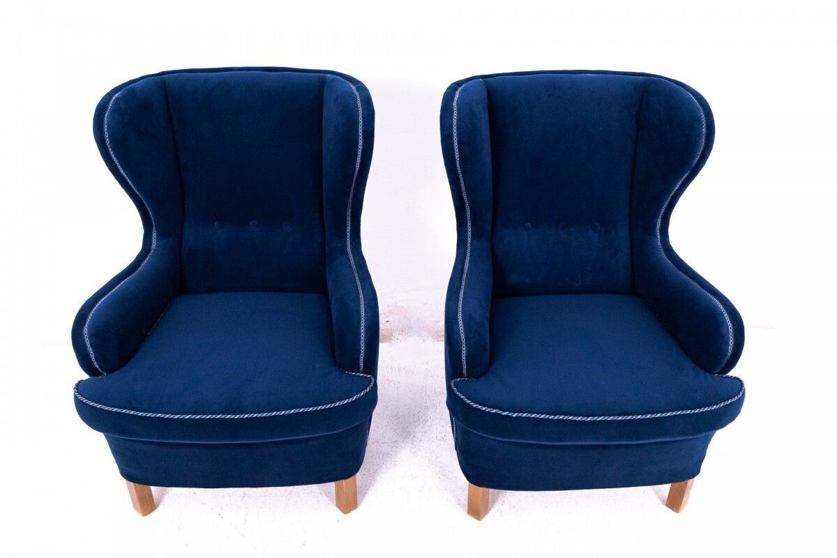 Wingback Armchairs, Northern Europe, Mid 20th Century. After Renovation. photo 1968.0