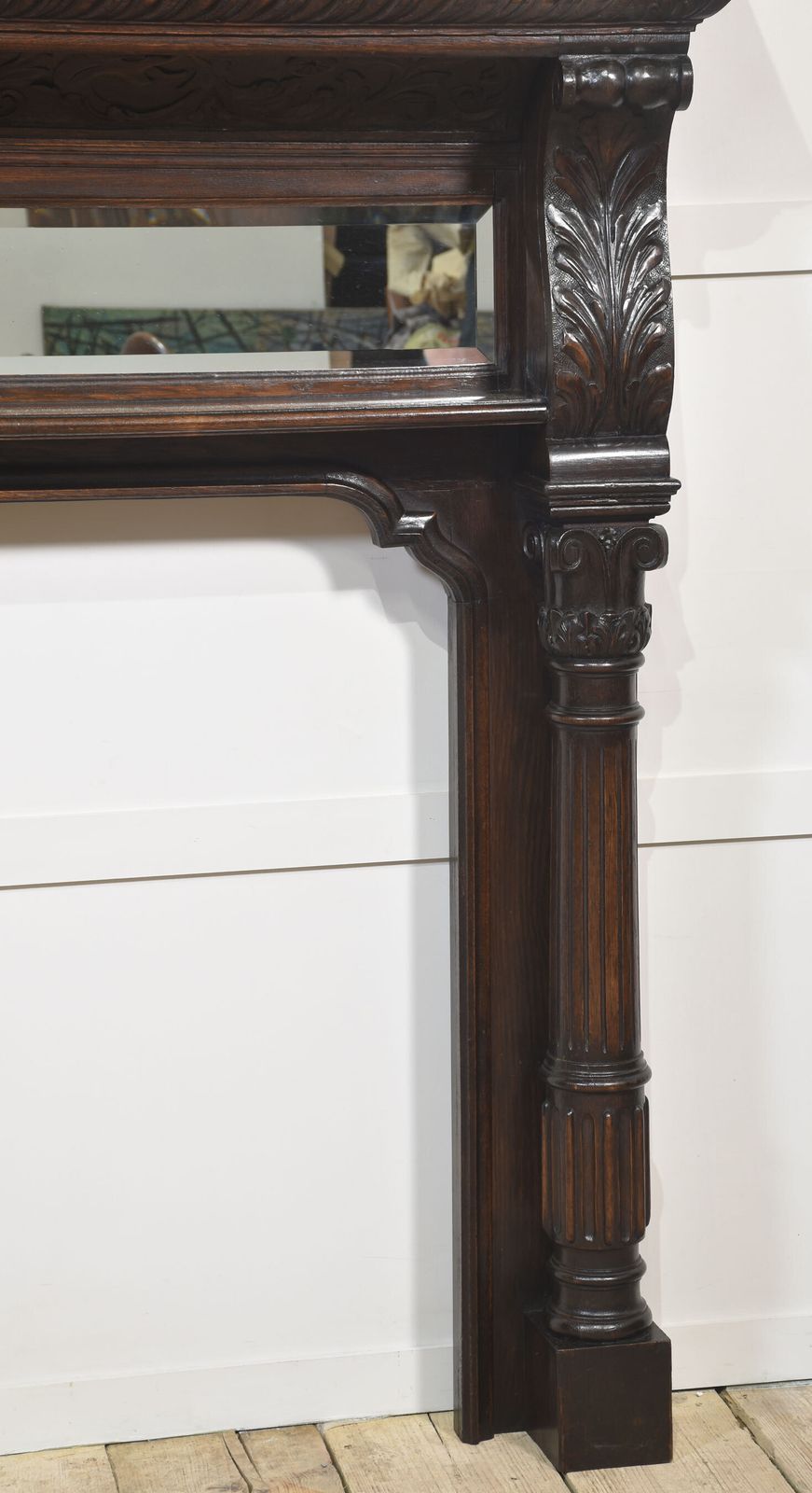 photo for sale Carved Oak Fire Surround