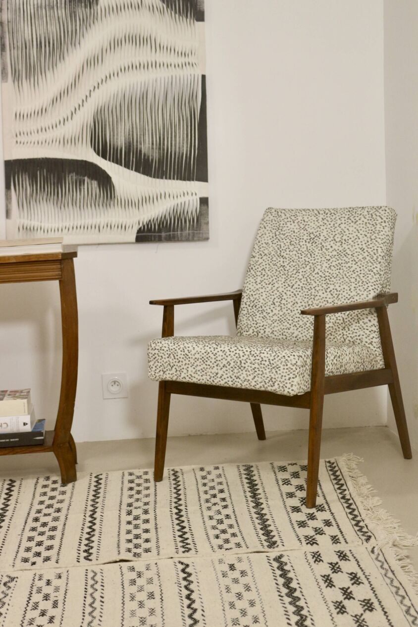 photo buy Henryk Lis 300 190 Armchair Year 70 Loop Fabric Ref: Balisto