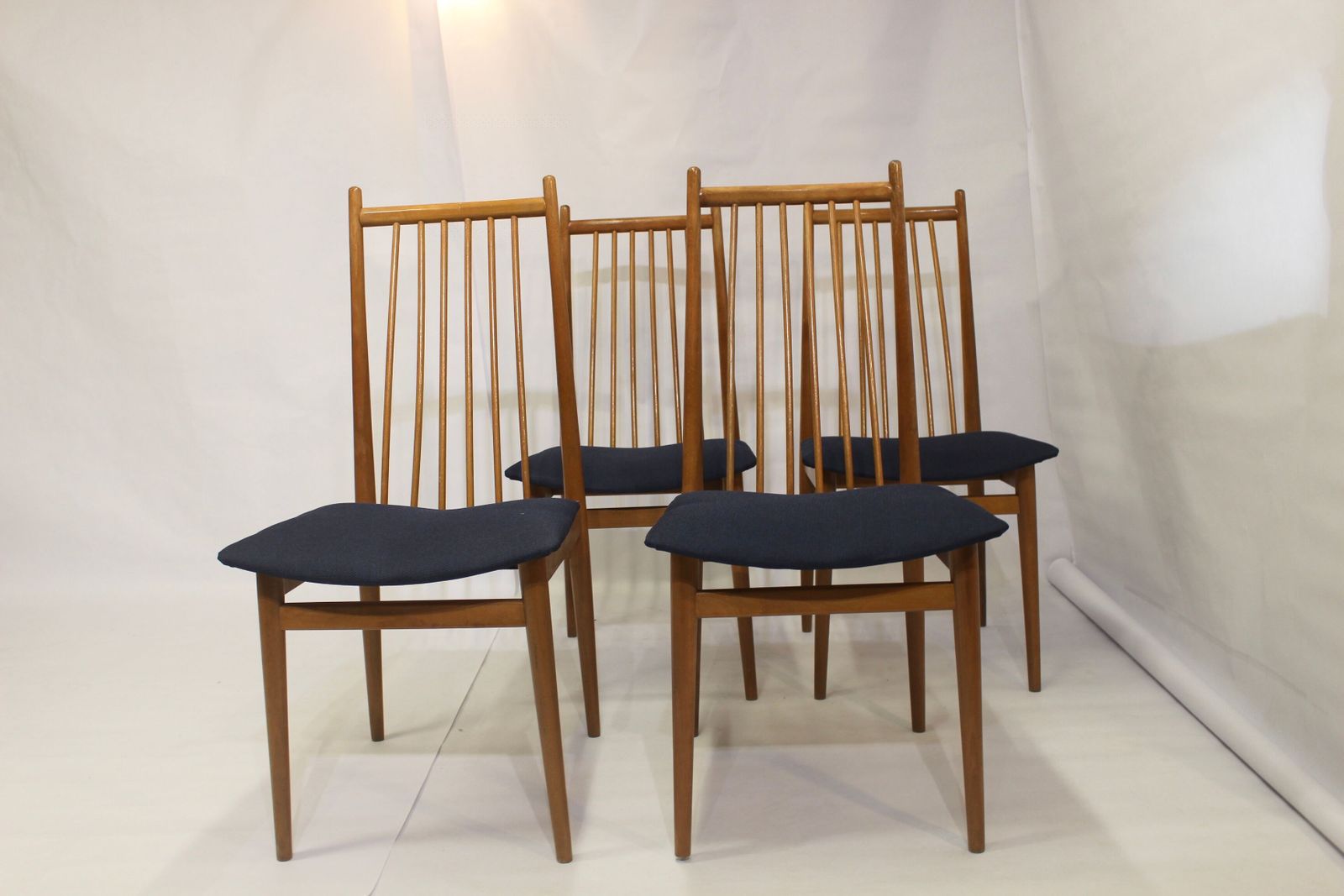 Set Of 4 Scandinavian Chairs Year 70s photo for sale