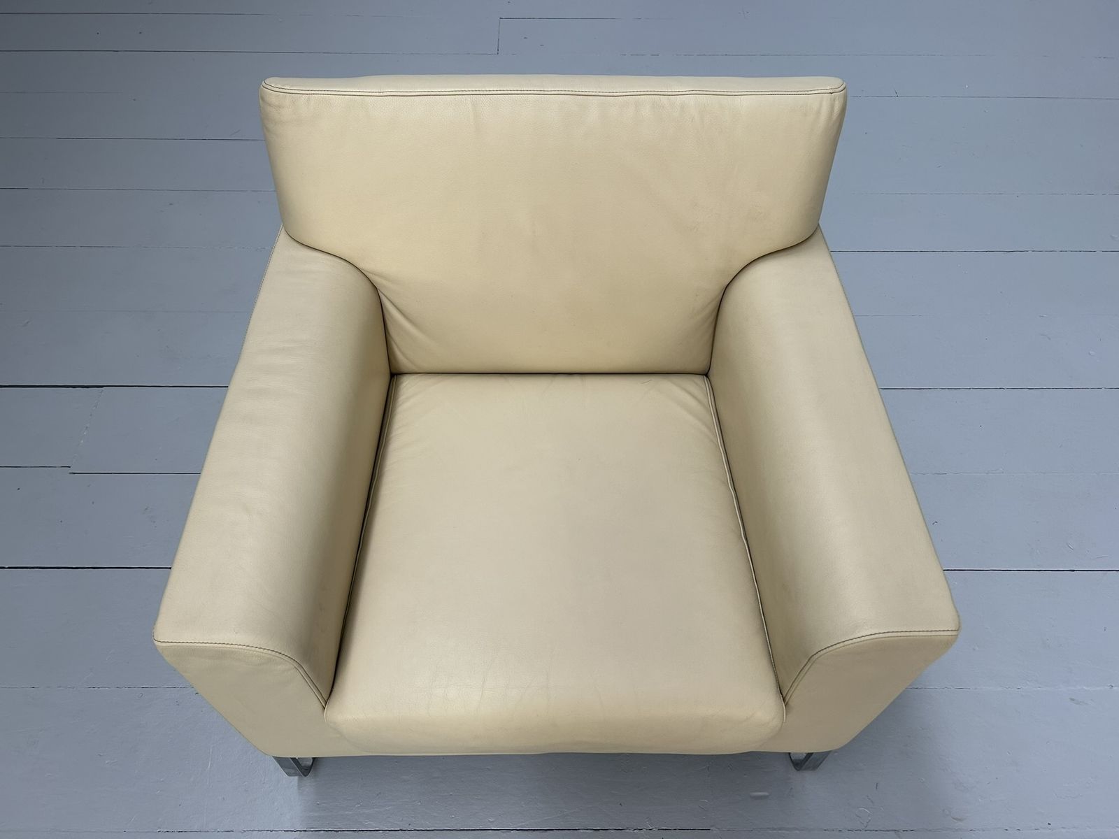 photo for sale Walter Knoll “Morgan 465” Armchair – In Cream Leather