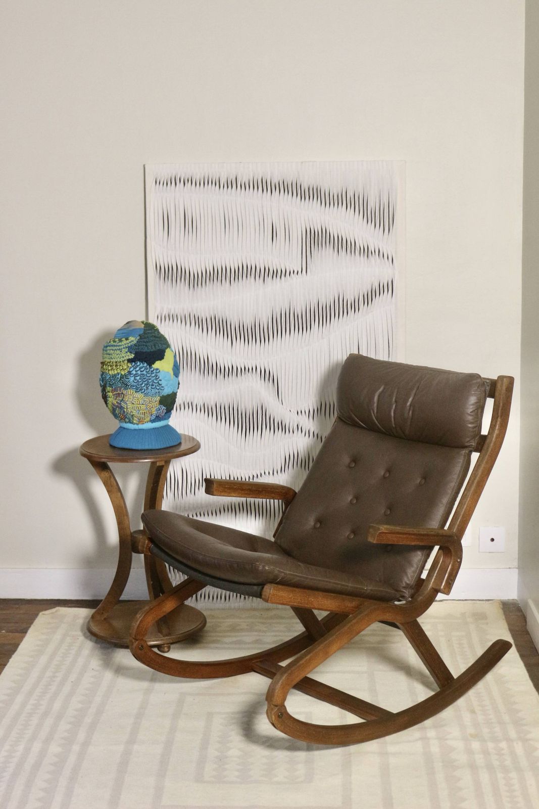 Rocking Chair Design Norway 1960s Teak Wood Year 60 Ref Paolo photo Furniture