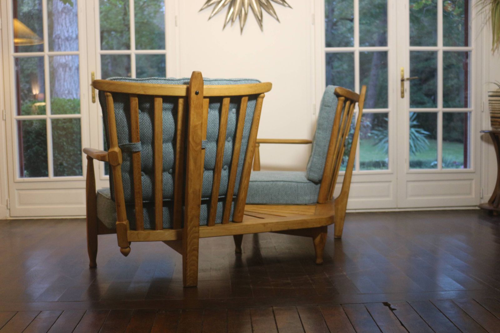 Fan Bench By Guillerme And Chambron Reupholstered photo buy