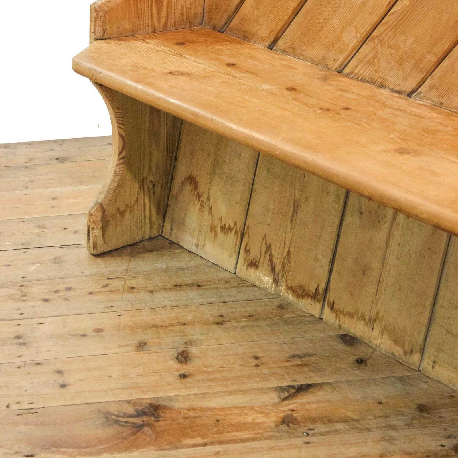 Antique 19th Century Stripped Pine Pew | Antique Pine Bench | Bench For Entryway | Hallway Furniture | Antique Furniture photo vinterior
