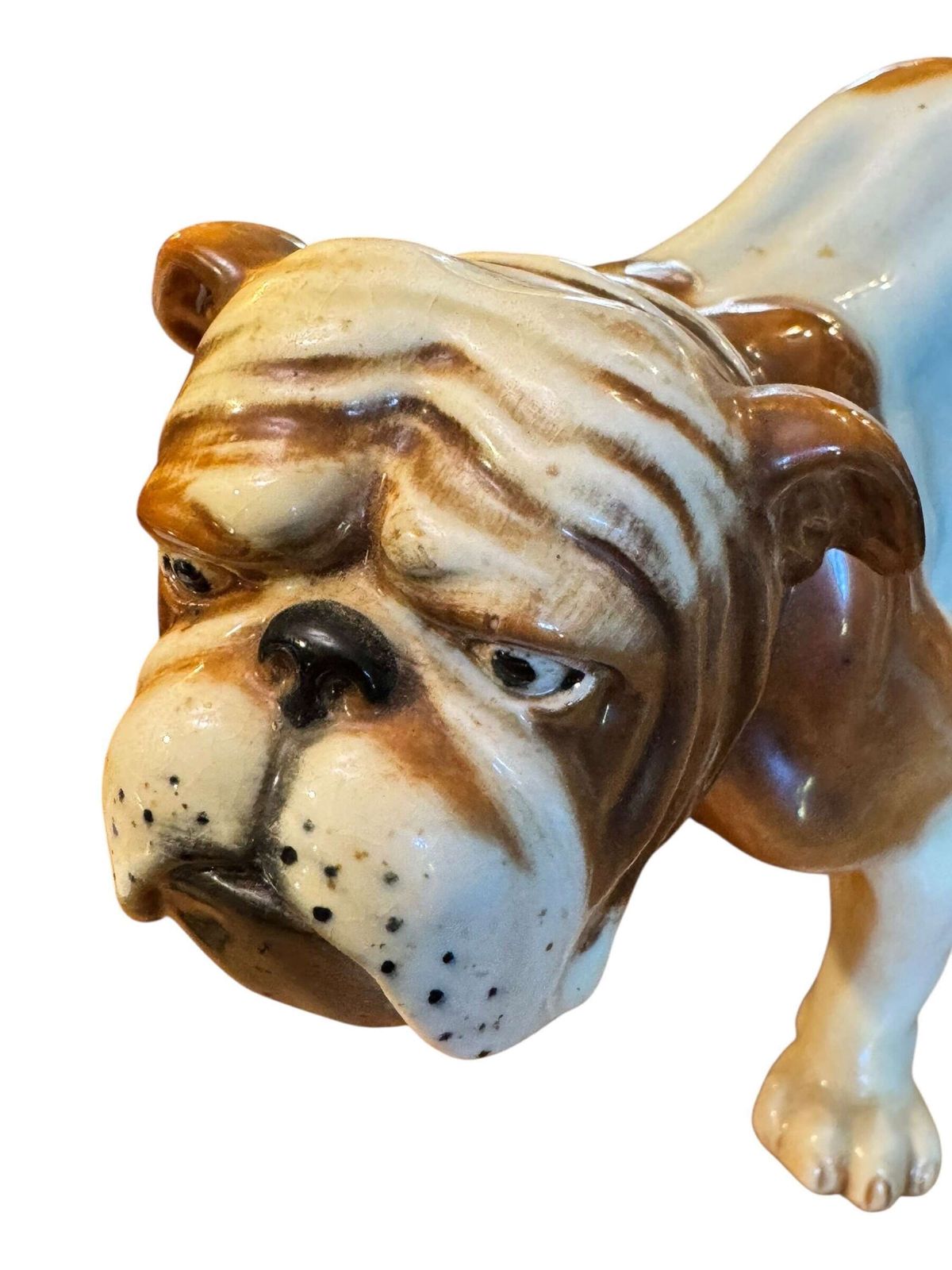 Vintage Goebel Porcelain Bulldog Figurine Ch626 West Germany 18cm photo for sale