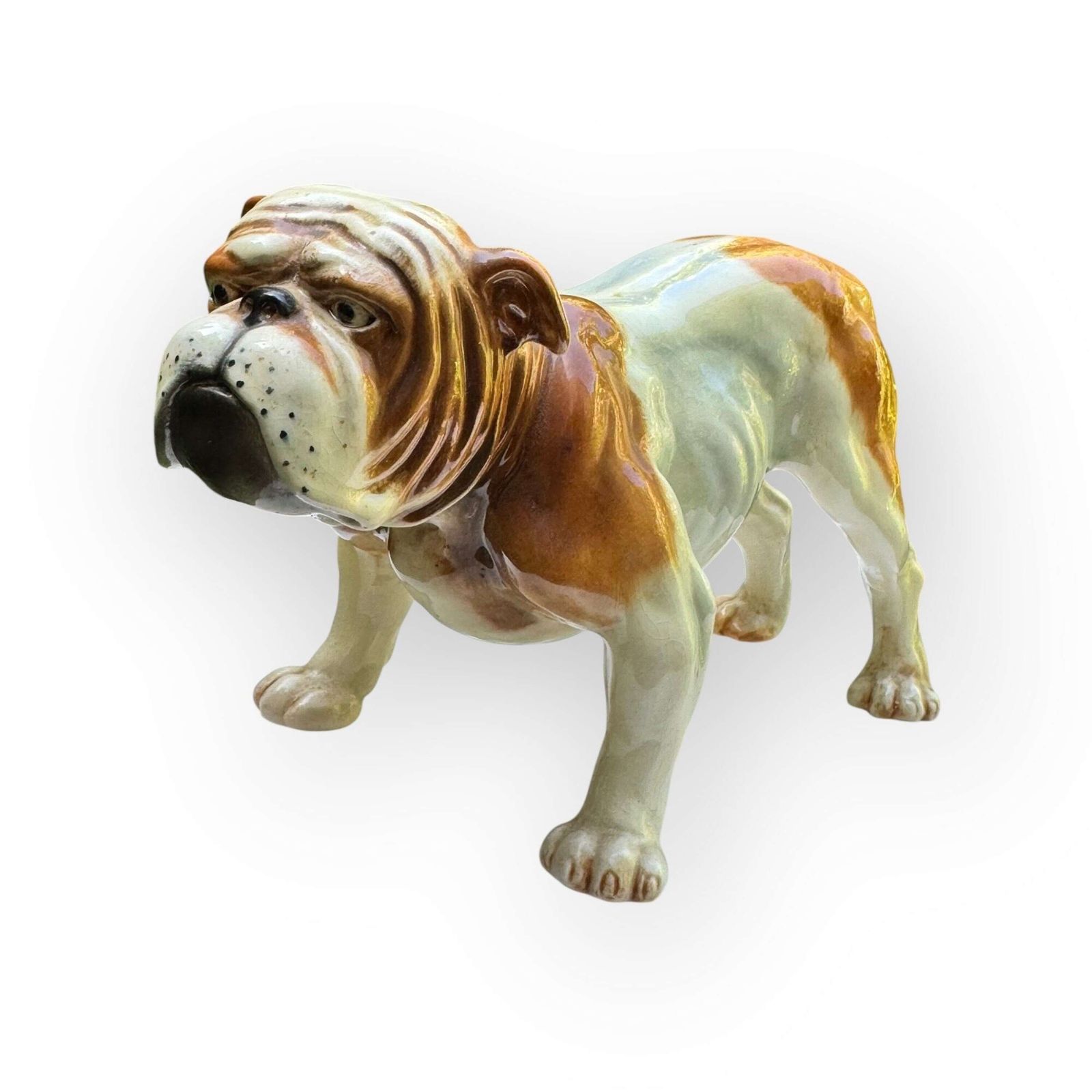 Vintage Goebel Porcelain Bulldog Figurine Ch626 West Germany 18cm photo Art