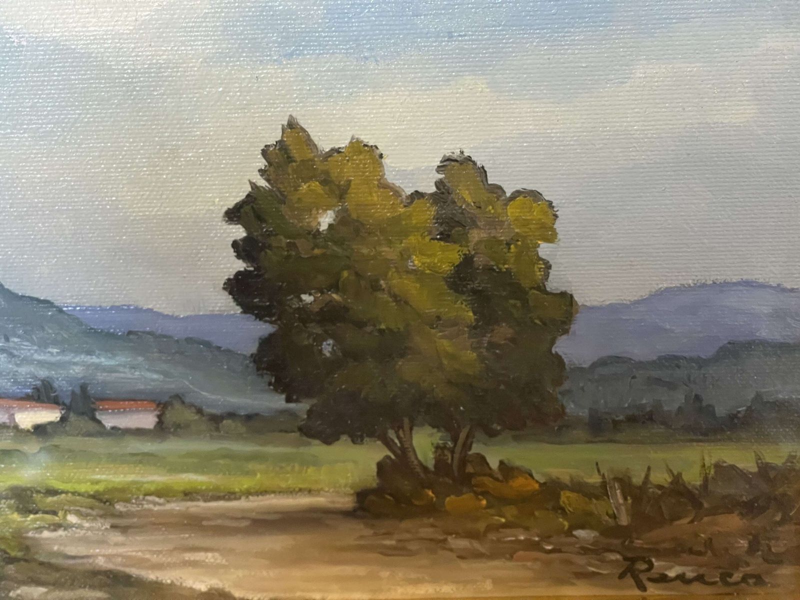 Italian Landscape Oil Painting By Renato Cappelli photo vintage