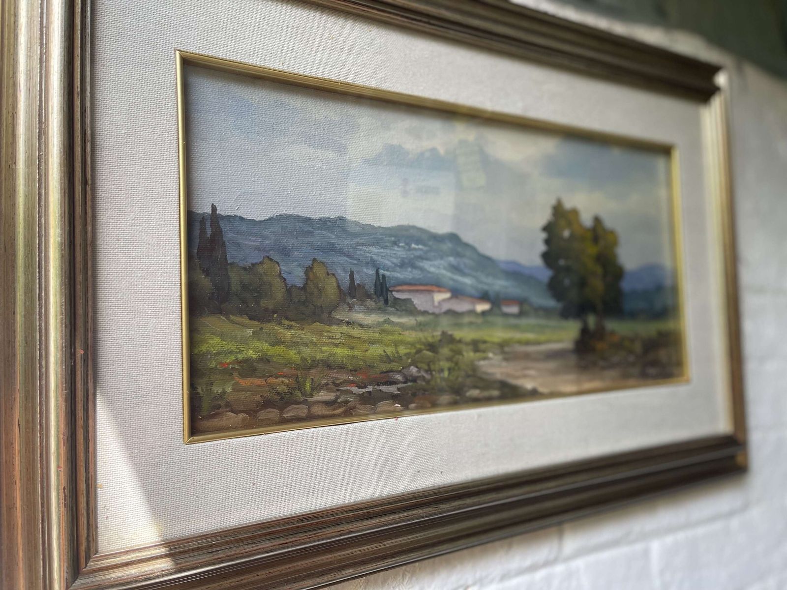 photo furniture Italian Landscape Oil Painting By Renato Cappelli