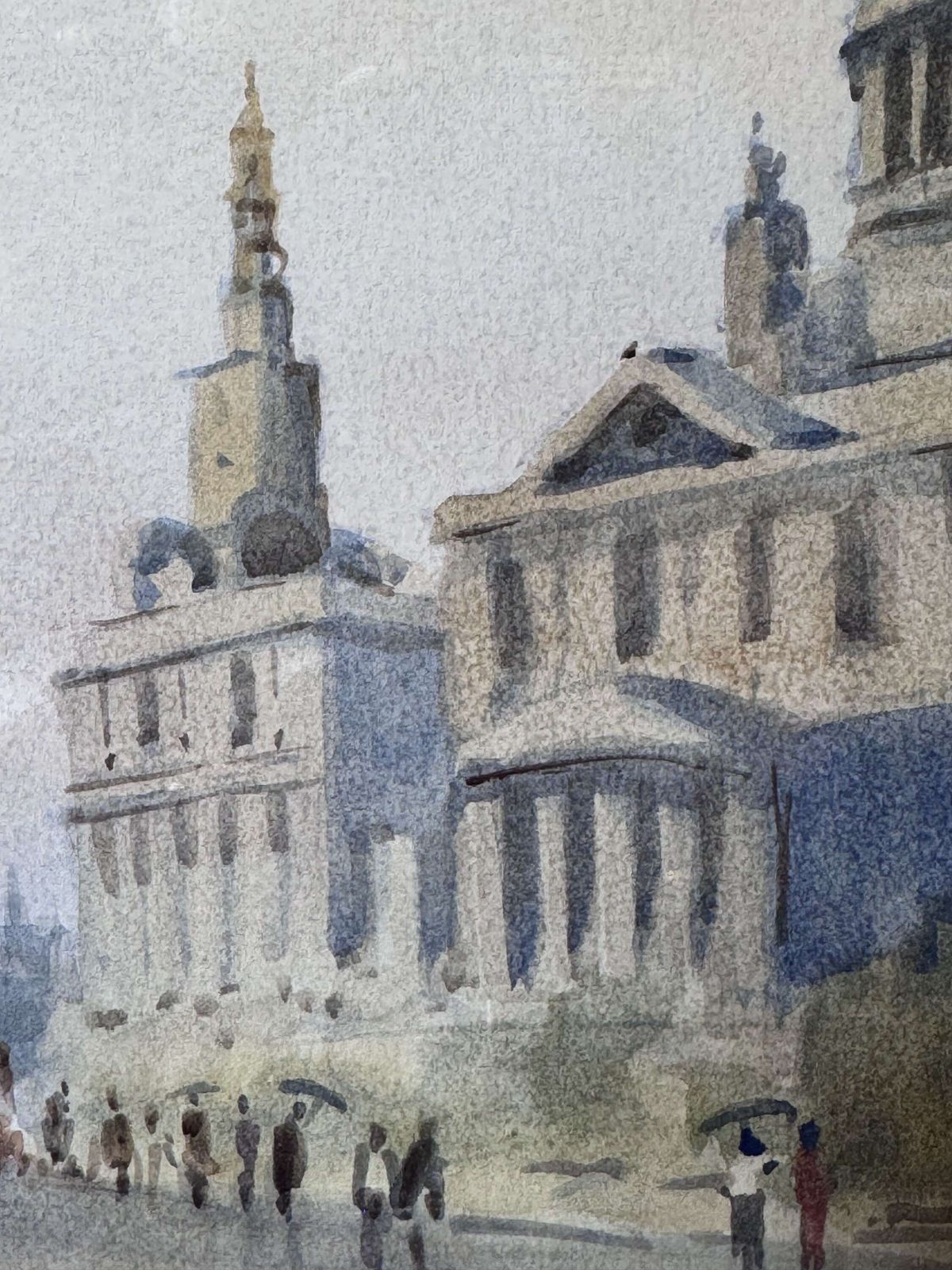 Art St Pauls Catherdral By Sydney Vale Original Watercolour Painting photo