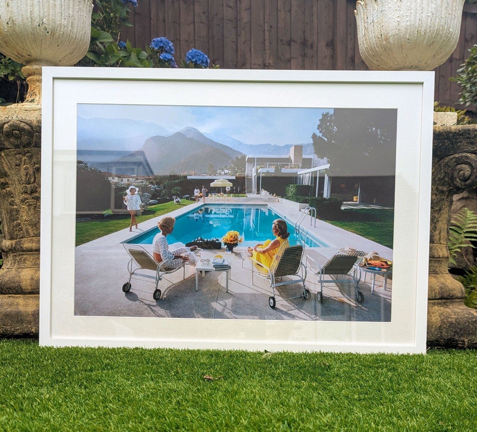 photo for sale Aron Slims 1970 Pool Gossip High Original Quality Print  Delivery Available 0071.