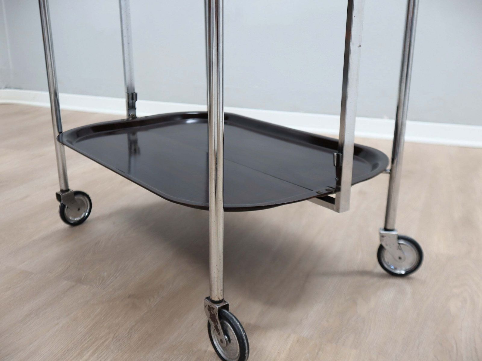 Furniture Vintage Foldable Serving Trolley / Bar Cart Design 1960s photo