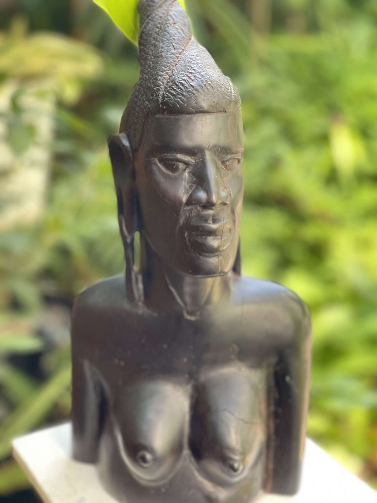 A Set Of Three Tribal African Hand Carved Figures photo furniture