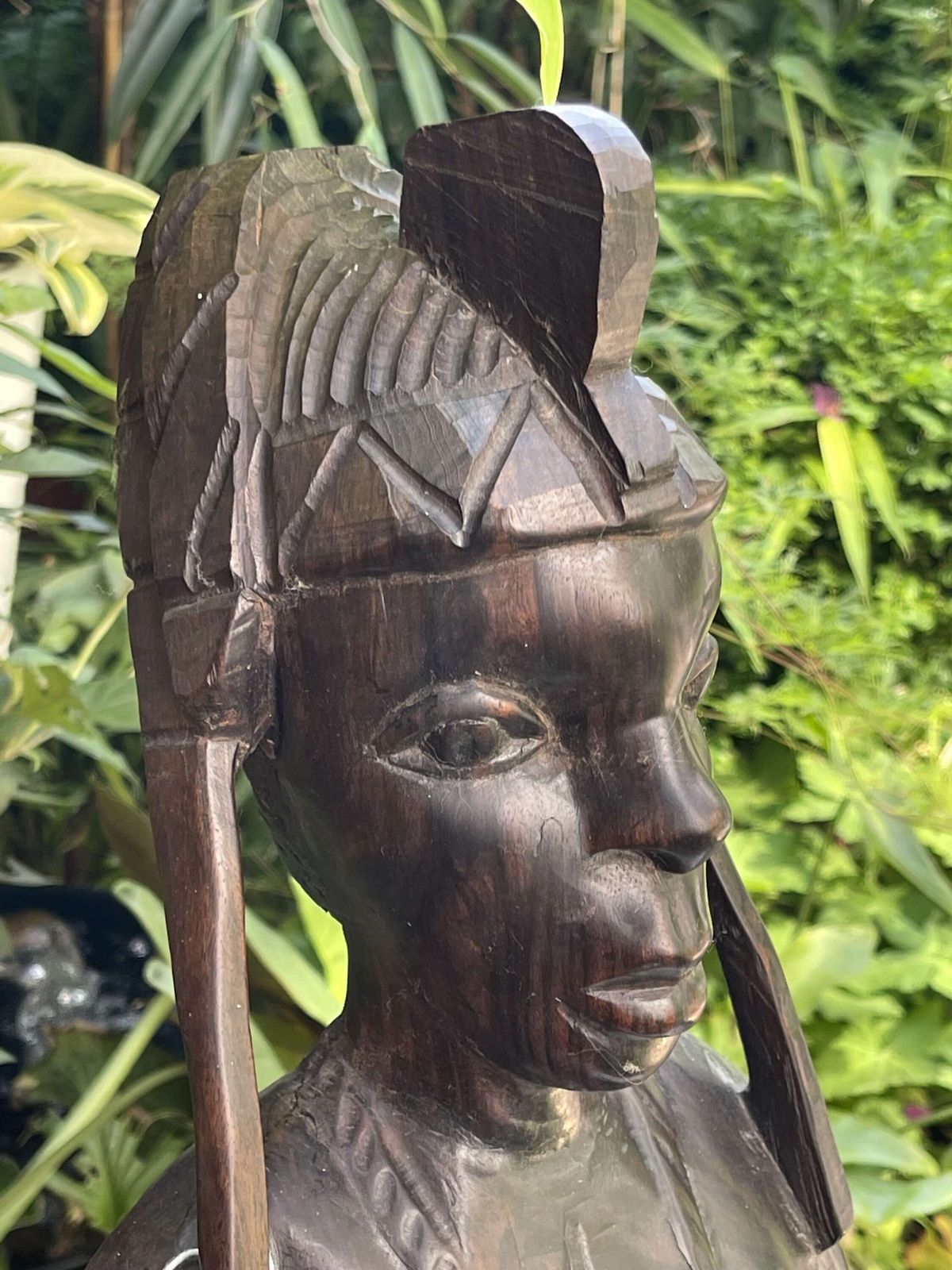A Set Of Three Tribal African Hand Carved Figures photo Art