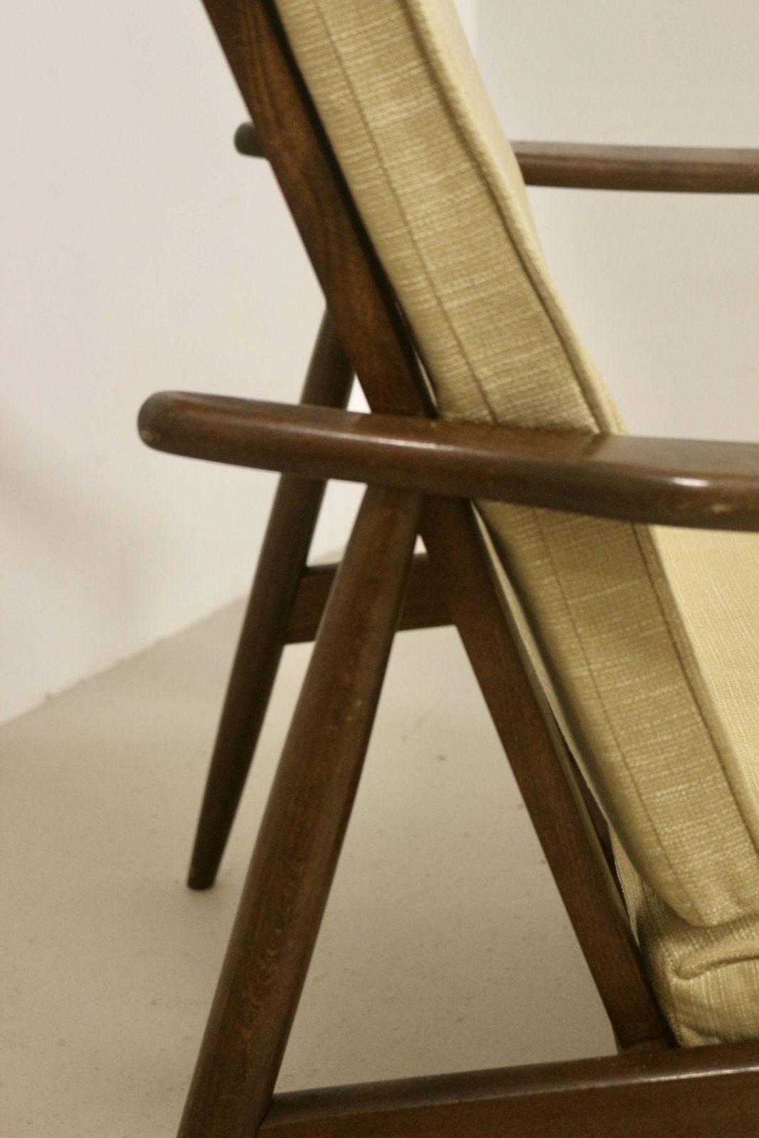 photo buy 1960s Scandinavian Armchair With Curved Armrests.