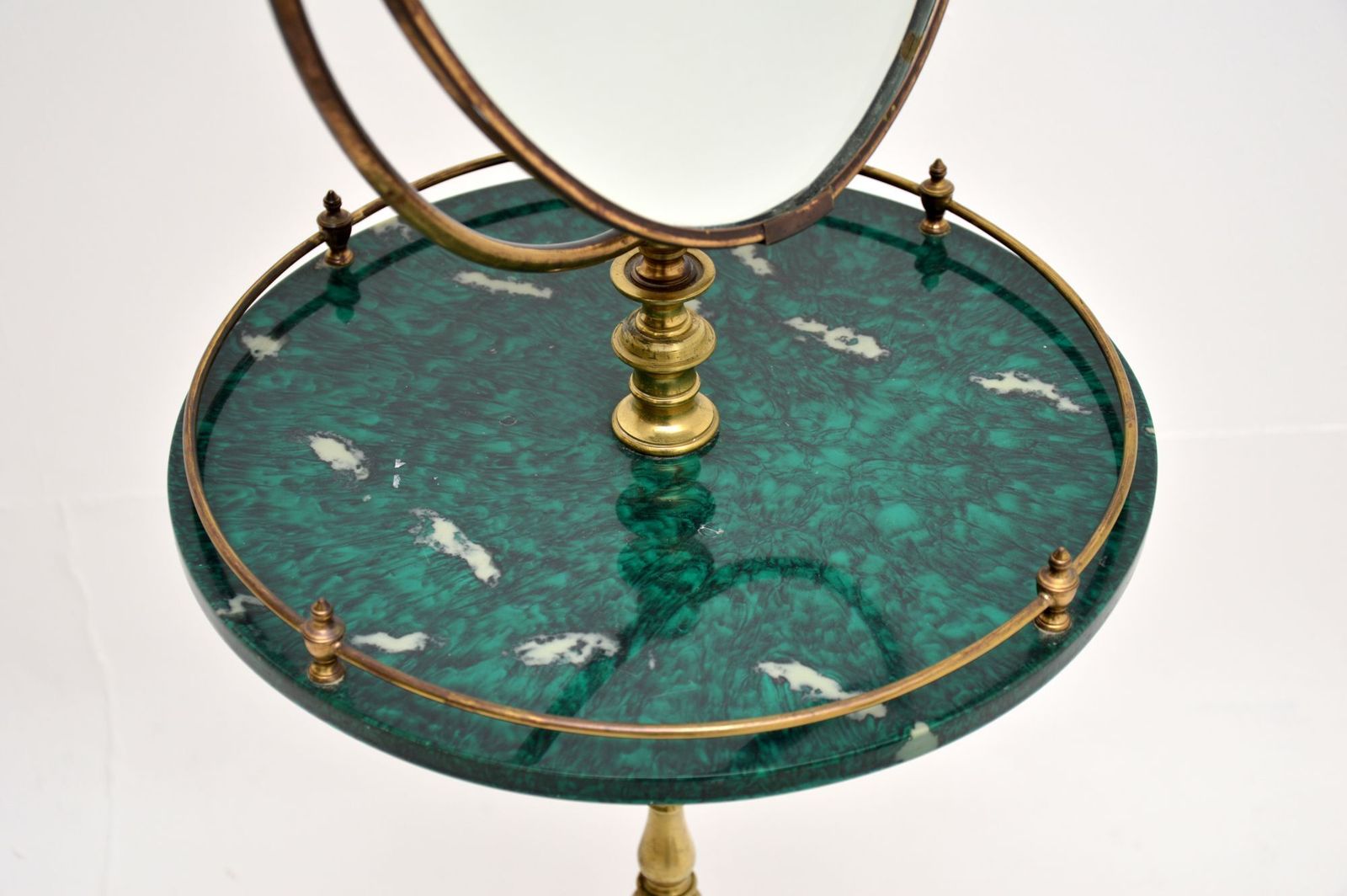 Vintage Brass Vanity Table With Mirror By Peerage photo Furniture