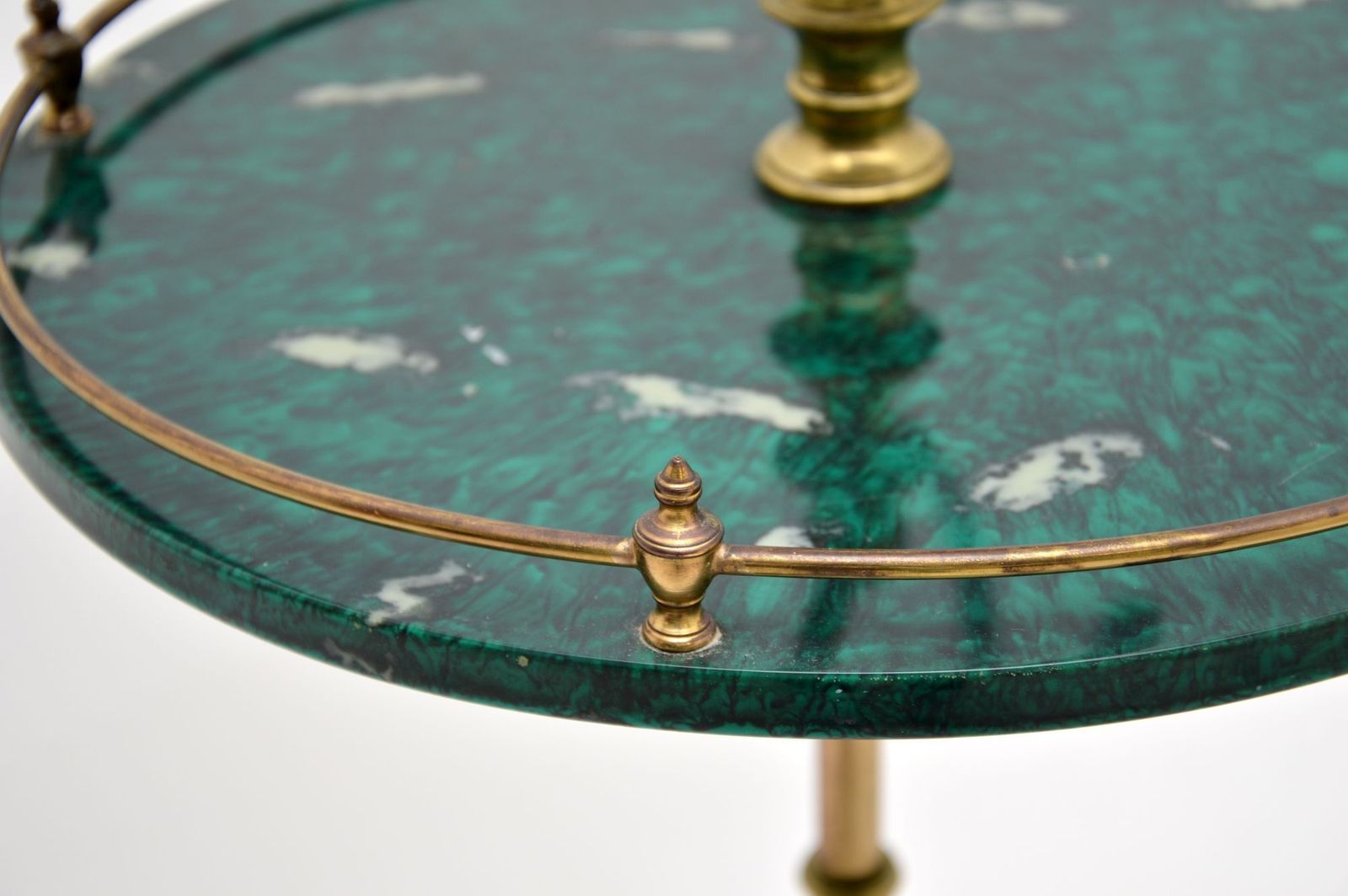 Vintage Brass Vanity Table With Mirror By Peerage photo 514.0