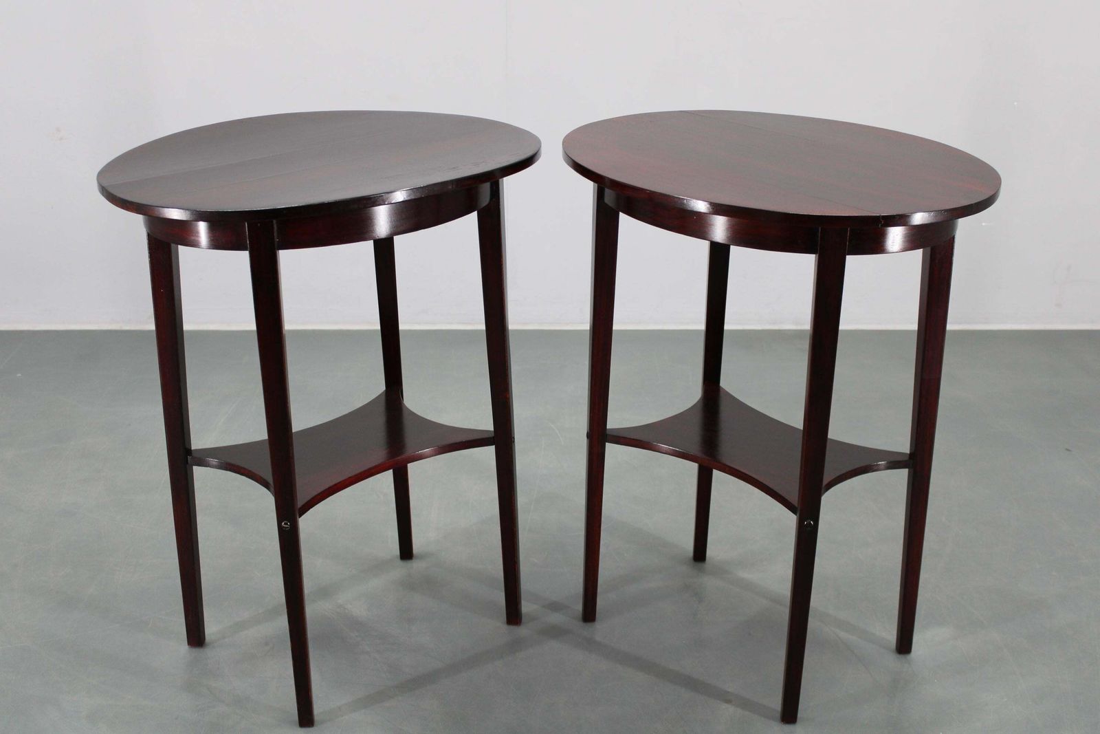 1930s Pair Of Restored Thonet Side Tables No. 206, Czechoslovakia photo buy