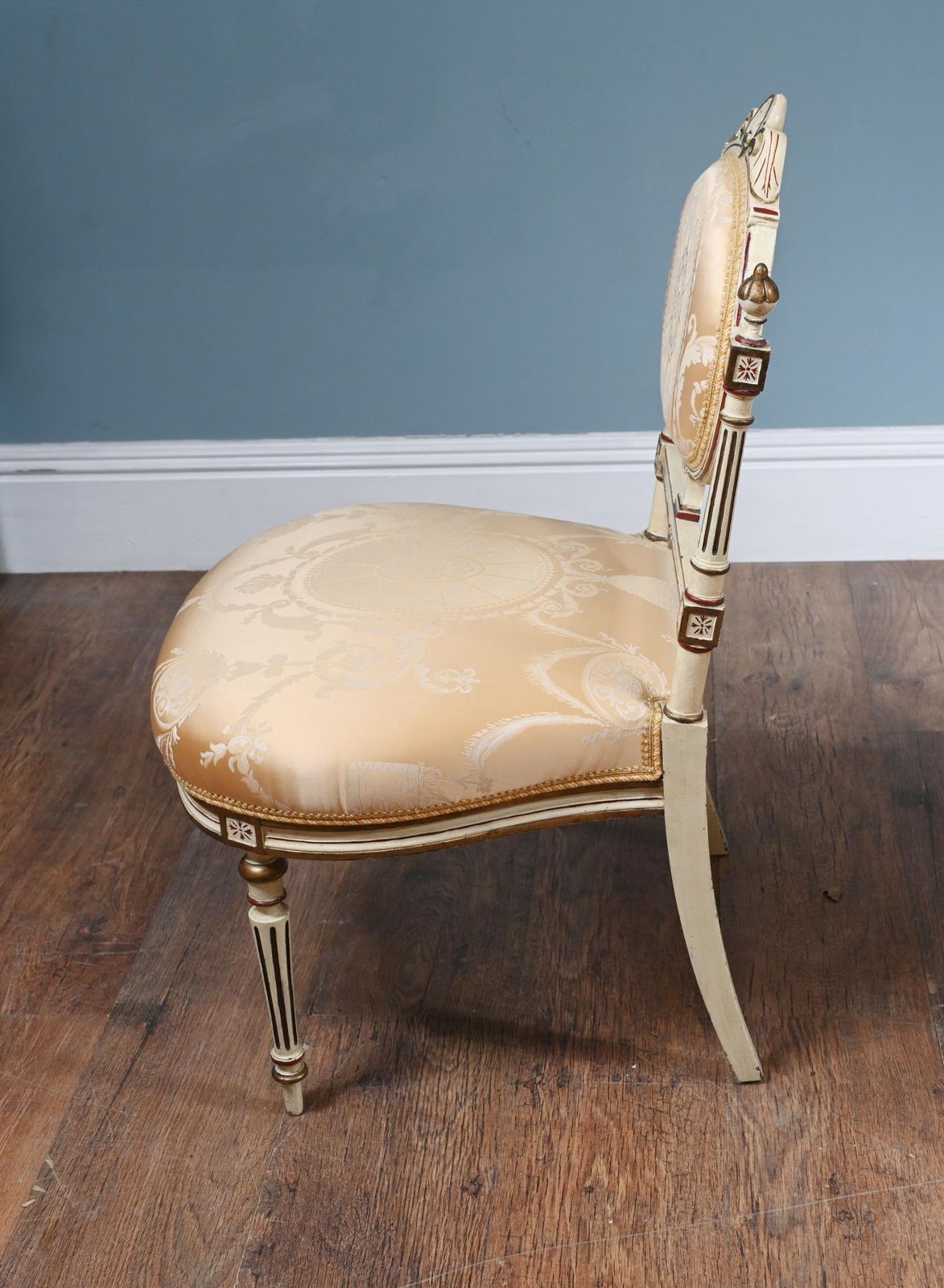 Pair French Neo Classical Chairs Painted Louis XVI Revival photo vinterior