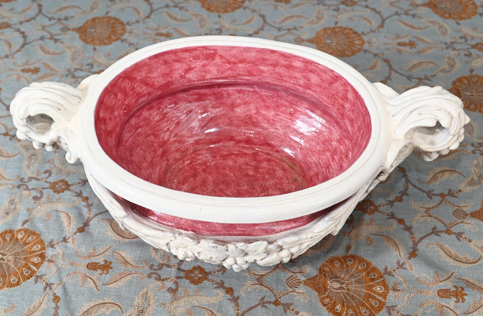 Italian Majolica Porcelain Centrepiece Jardiniere Planter 1930 photo buy