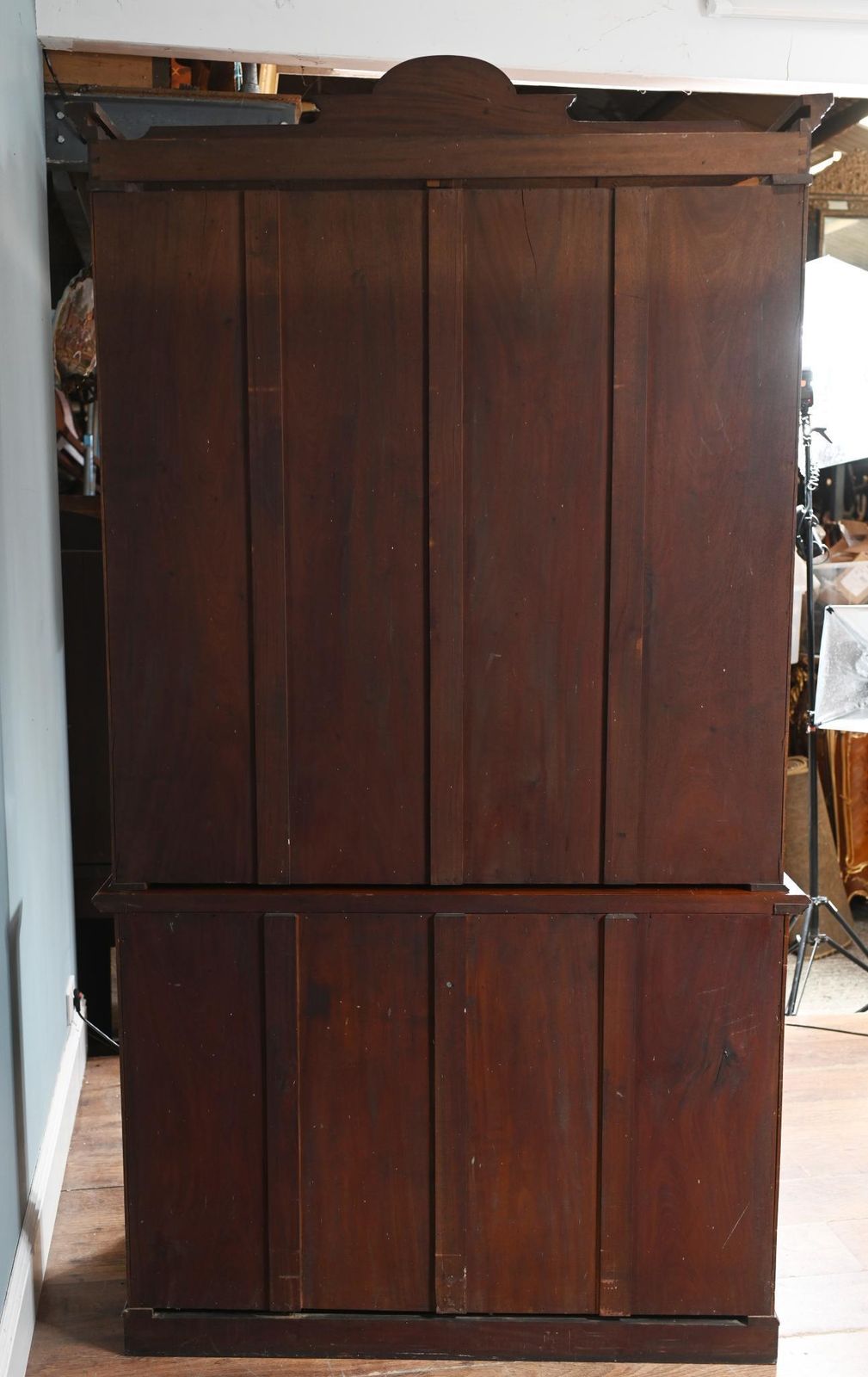 Furniture Edwardian Bookcase Cabinet Mahogany Hepplewhite 1910 photo