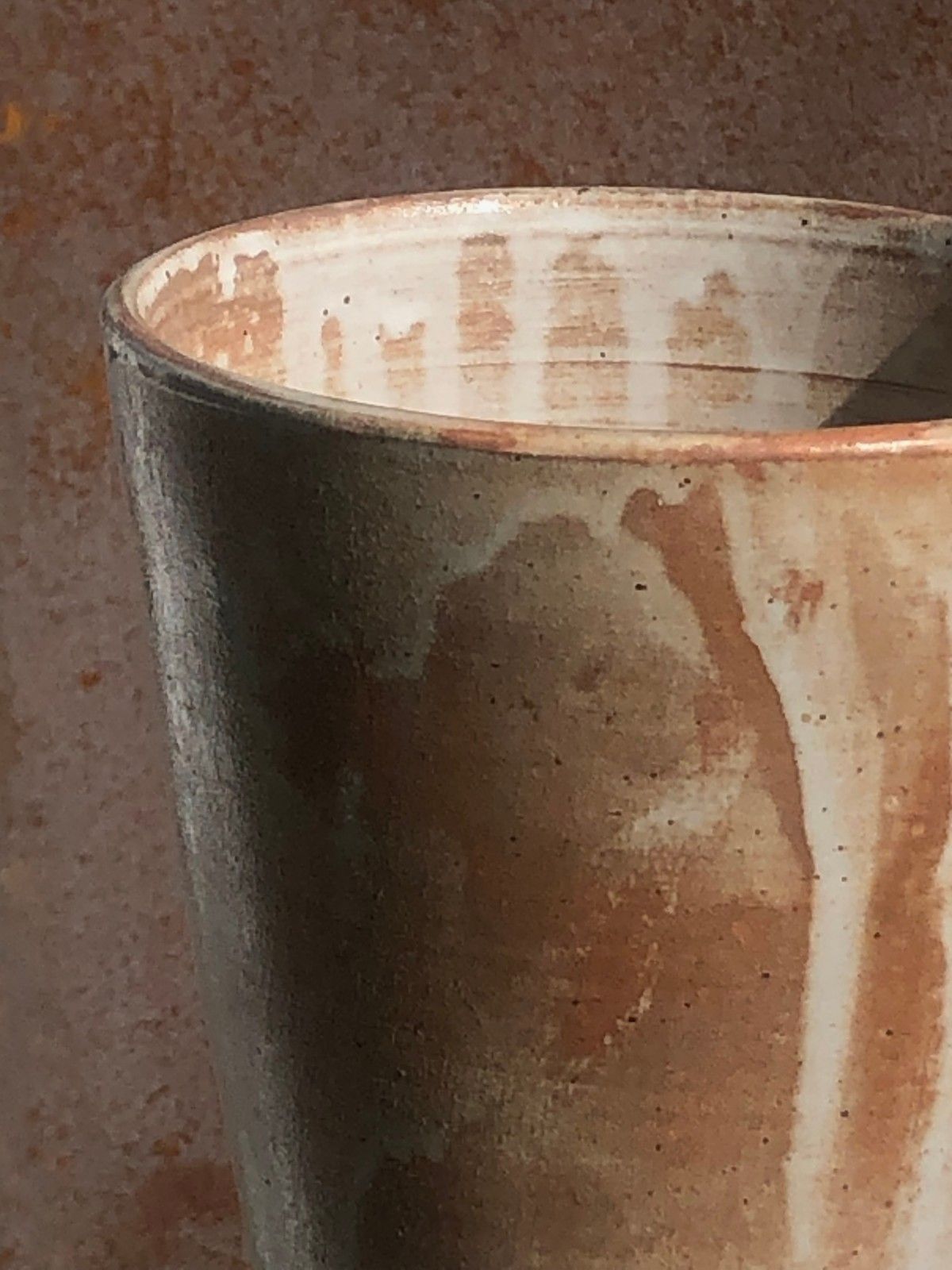 1950 Vallauris Ceramic Vase Modernist Free Form Brutalist Rustic Modern photo furniture