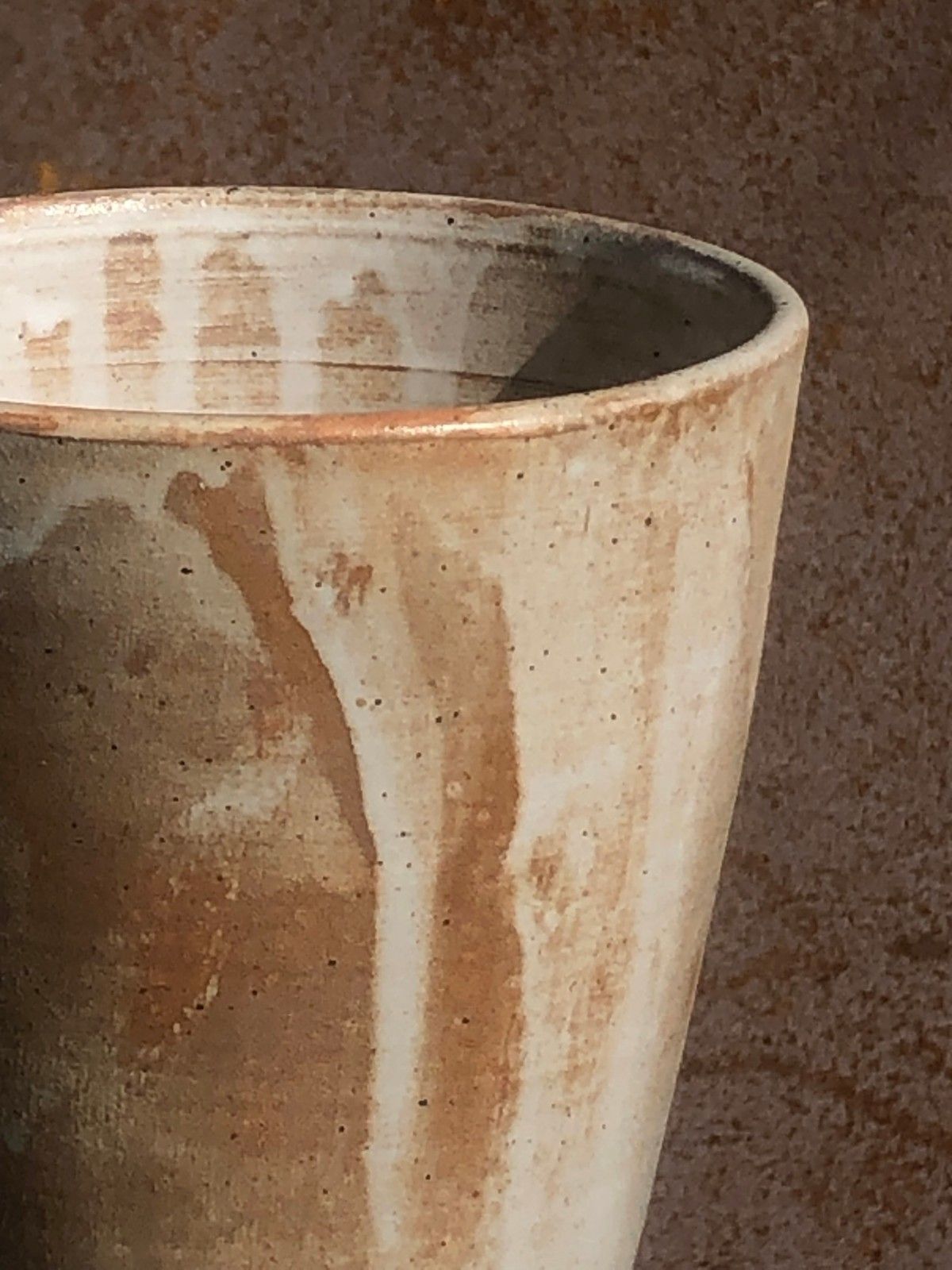 1950 Vallauris Ceramic Vase Modernist Free Form Brutalist Rustic Modern photo for sale