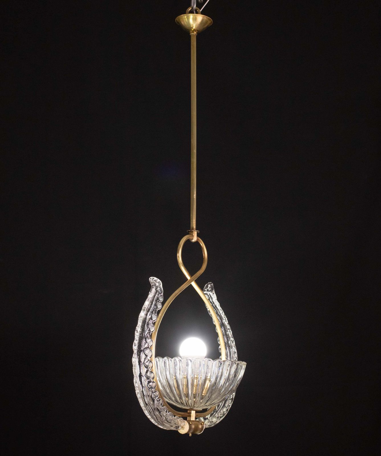 Elegant Art Decò Barovier And Toso Chandelier, 1940s photo furniture