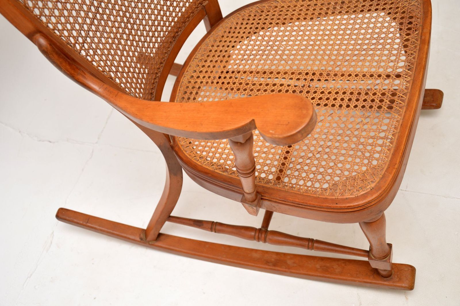Antique Bentwood Cane Rocking Chair photo vintage