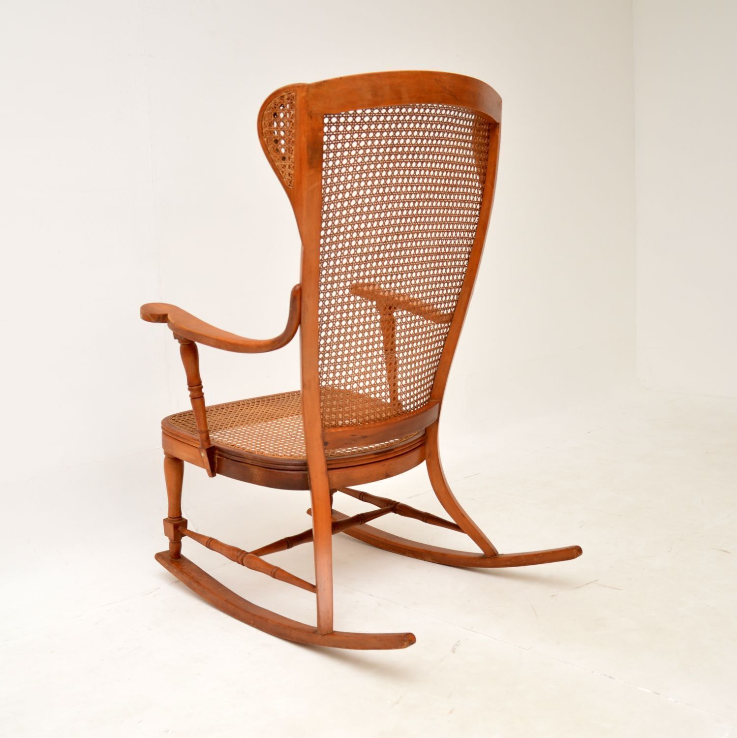 photo for sale Antique Bentwood Cane Rocking Chair
