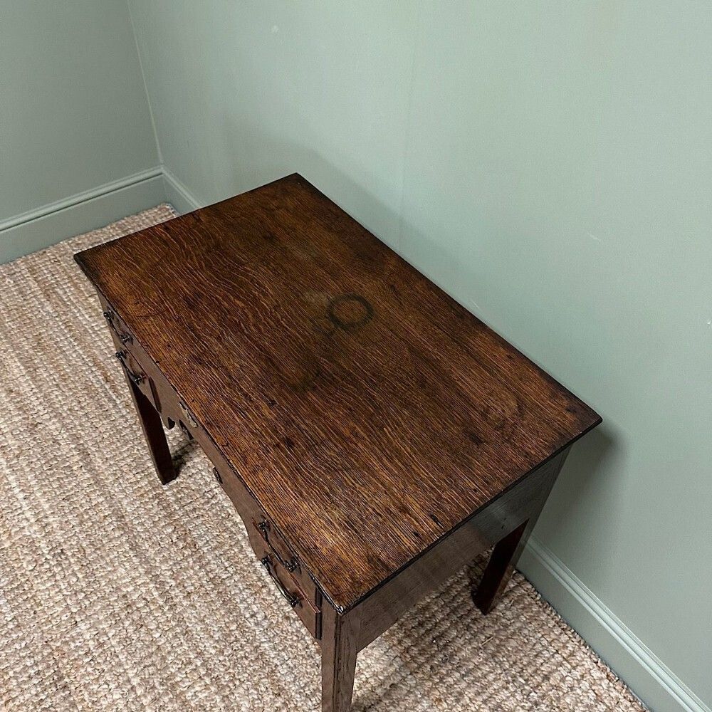 Country House 18th Century Antique Oak Side Table photo for sale