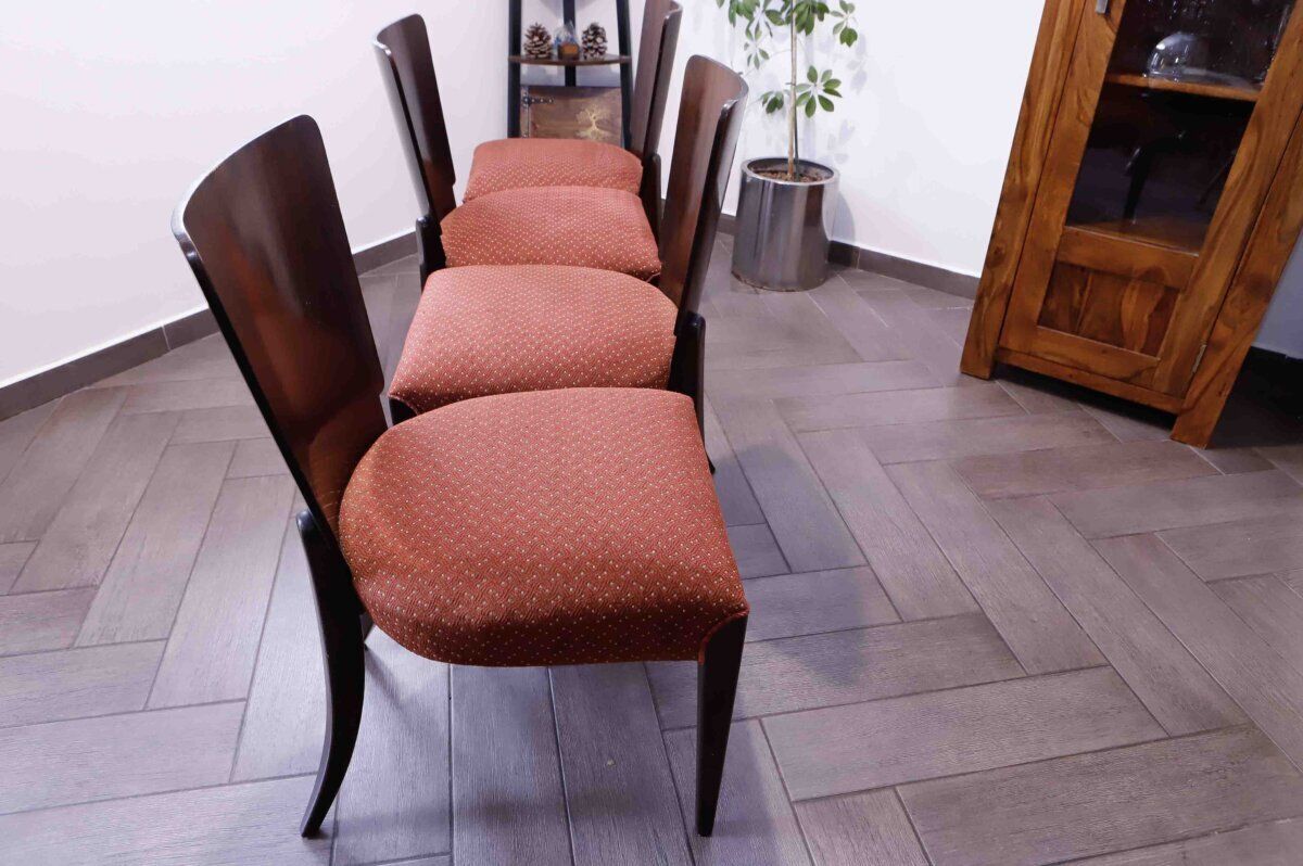 Set Of 4 Lollipop Dining Chairs H 214 By Jindřich Halabala photo 795.0