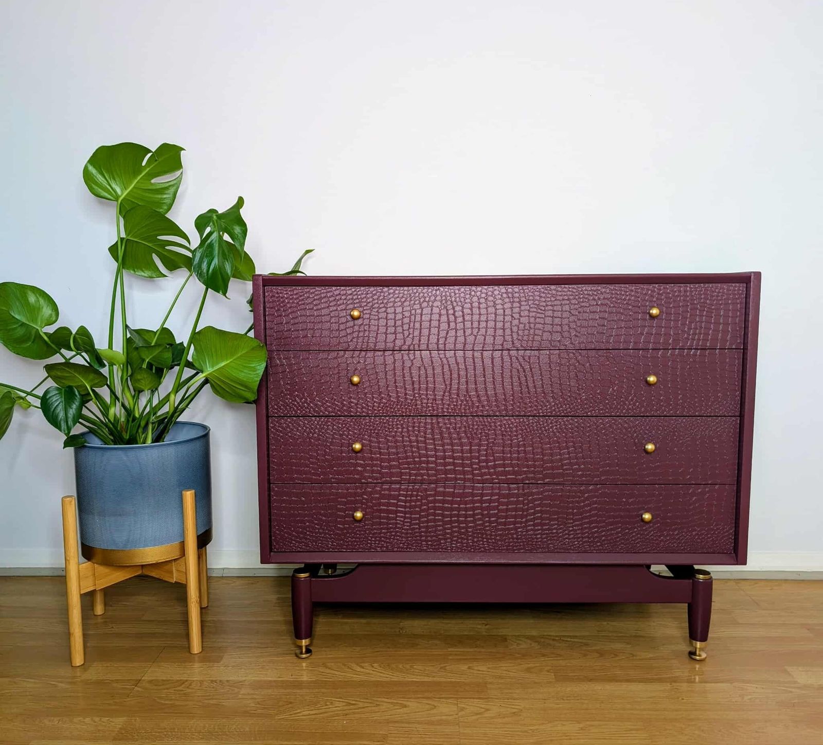 Mid Century G Plan Chest Of Drawers  Decoupaged Chest Of Drawers photo furniture