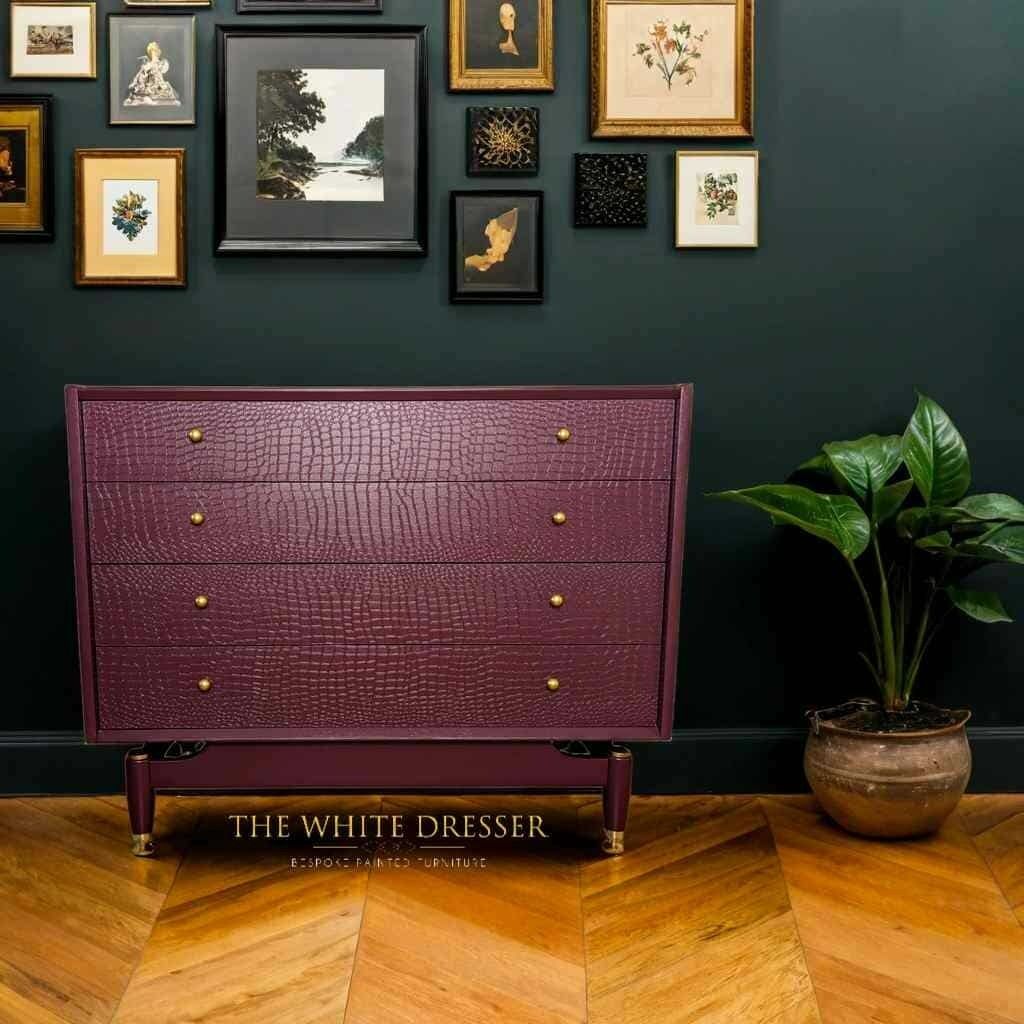 Mid Century G Plan Chest Of Drawers  Decoupaged Chest Of Drawers photo 395.0