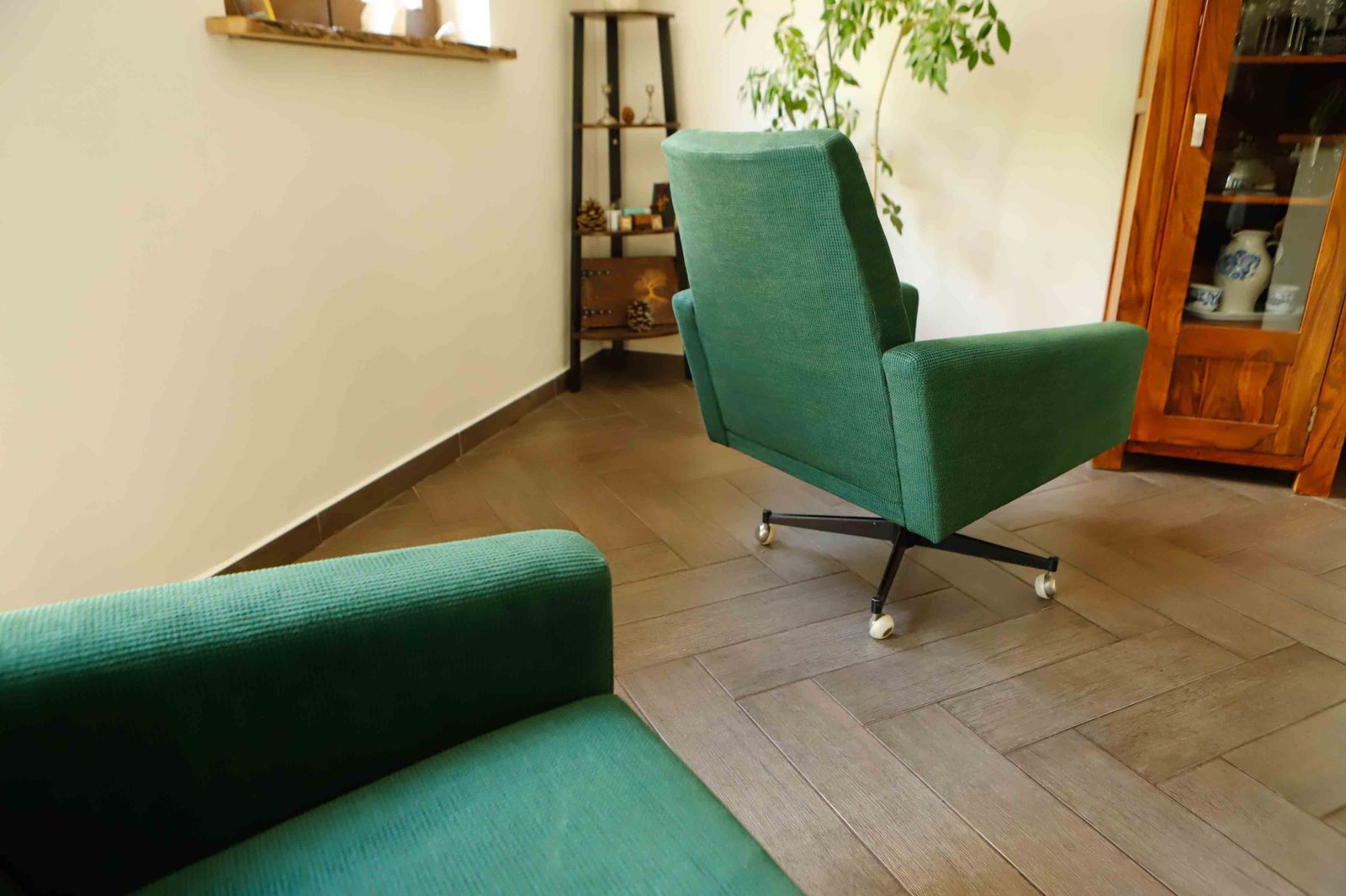 Pair Of Retro Swivel Chairs On Casters photo buy