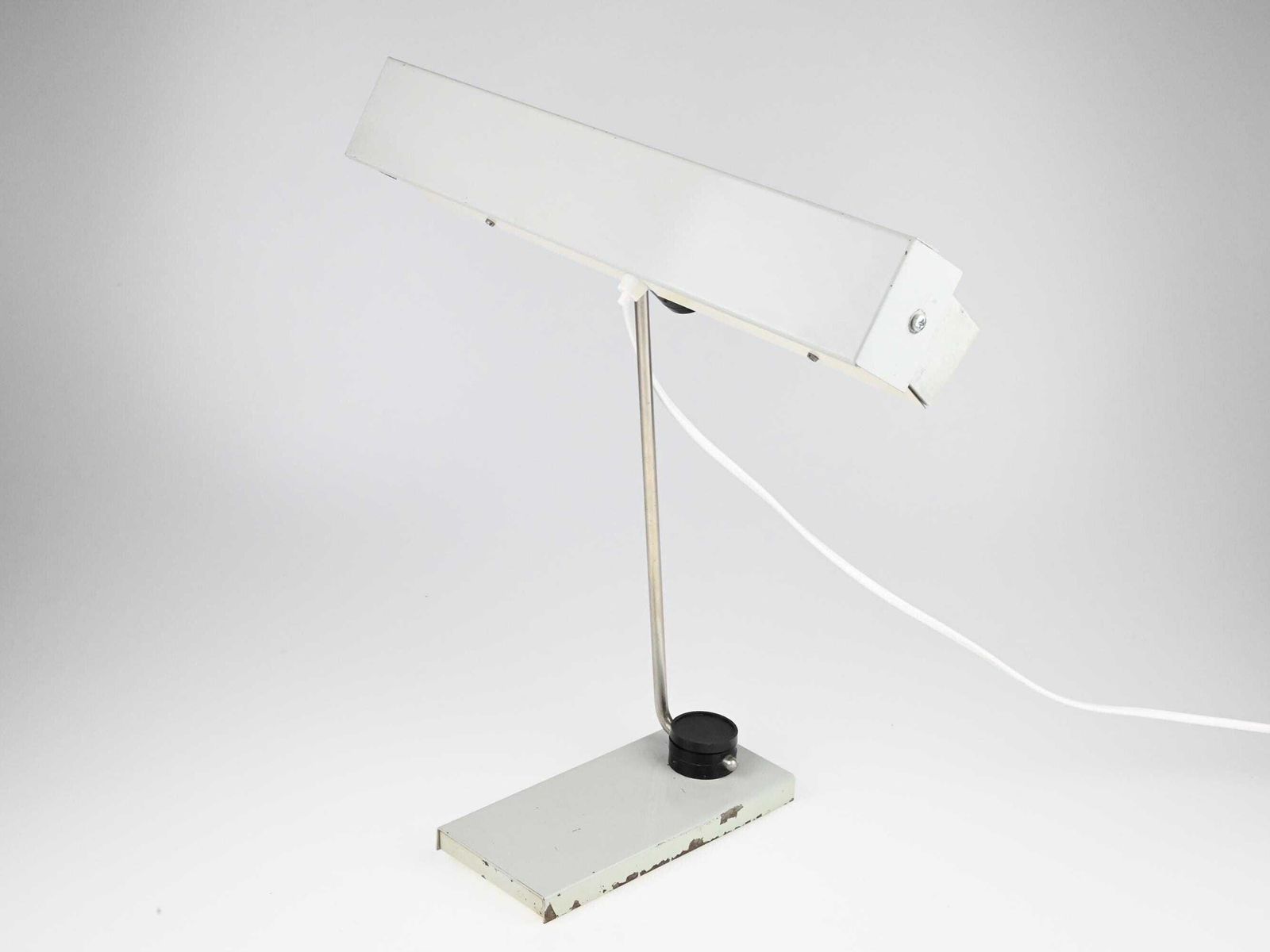 Vintage Veb German Desk Lamp, Veb Lamp, Vintage Table Lamp, Industrial Lamp, Desk Lamp, Mid Century Lighting, Grey Lamp, German Lamp photo for sale