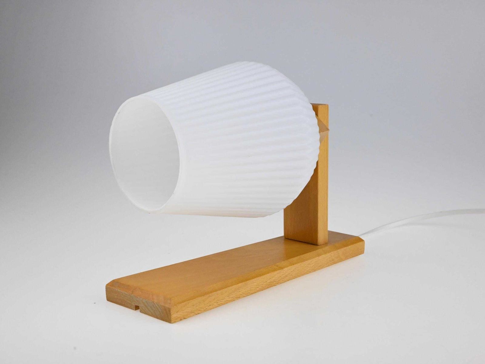 Vintage Wooden Wall Lamp With Glass Shade, Vintage Wooden Lamp, Vintage Wall Lamp, Wall Lighting, Wall Sconce Lighting, Wooden Lamp, Lamp photo vinterior