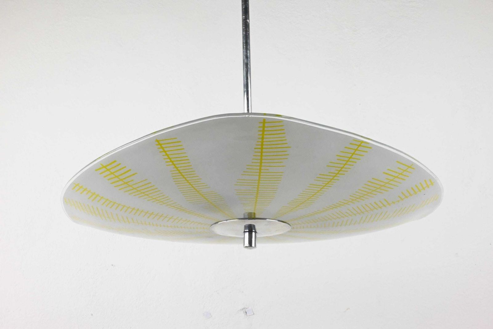 Triangle Glass Ceiling Lamp, Atomic Lighting, Mid Century Lighting, Mid Century Lamp, Ceiling Light, Mid Century Modern. Mid Century Light photo Lighting
