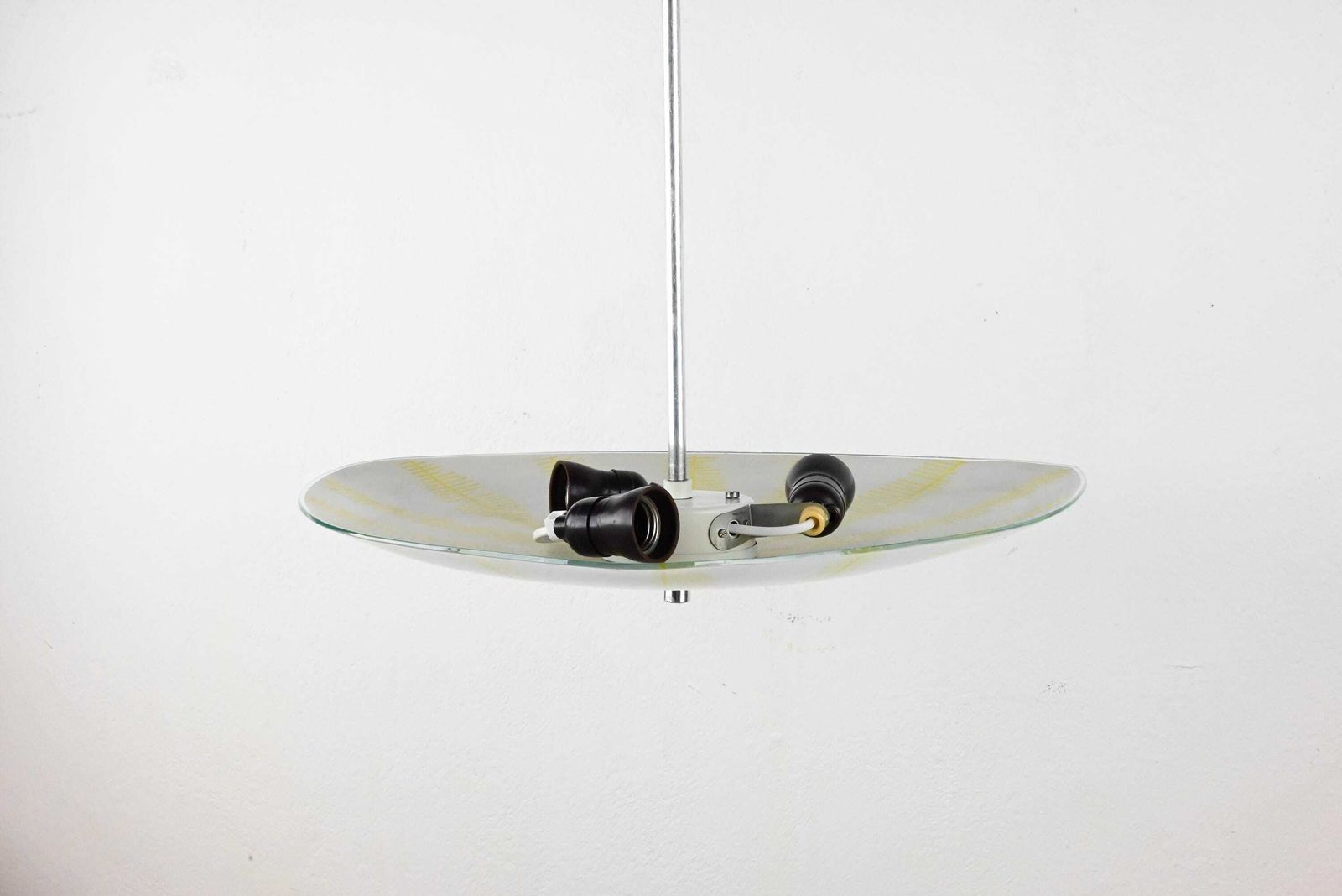 Triangle Glass Ceiling Lamp, Atomic Lighting, Mid Century Lighting, Mid Century Lamp, Ceiling Light, Mid Century Modern. Mid Century Light photo vinterior