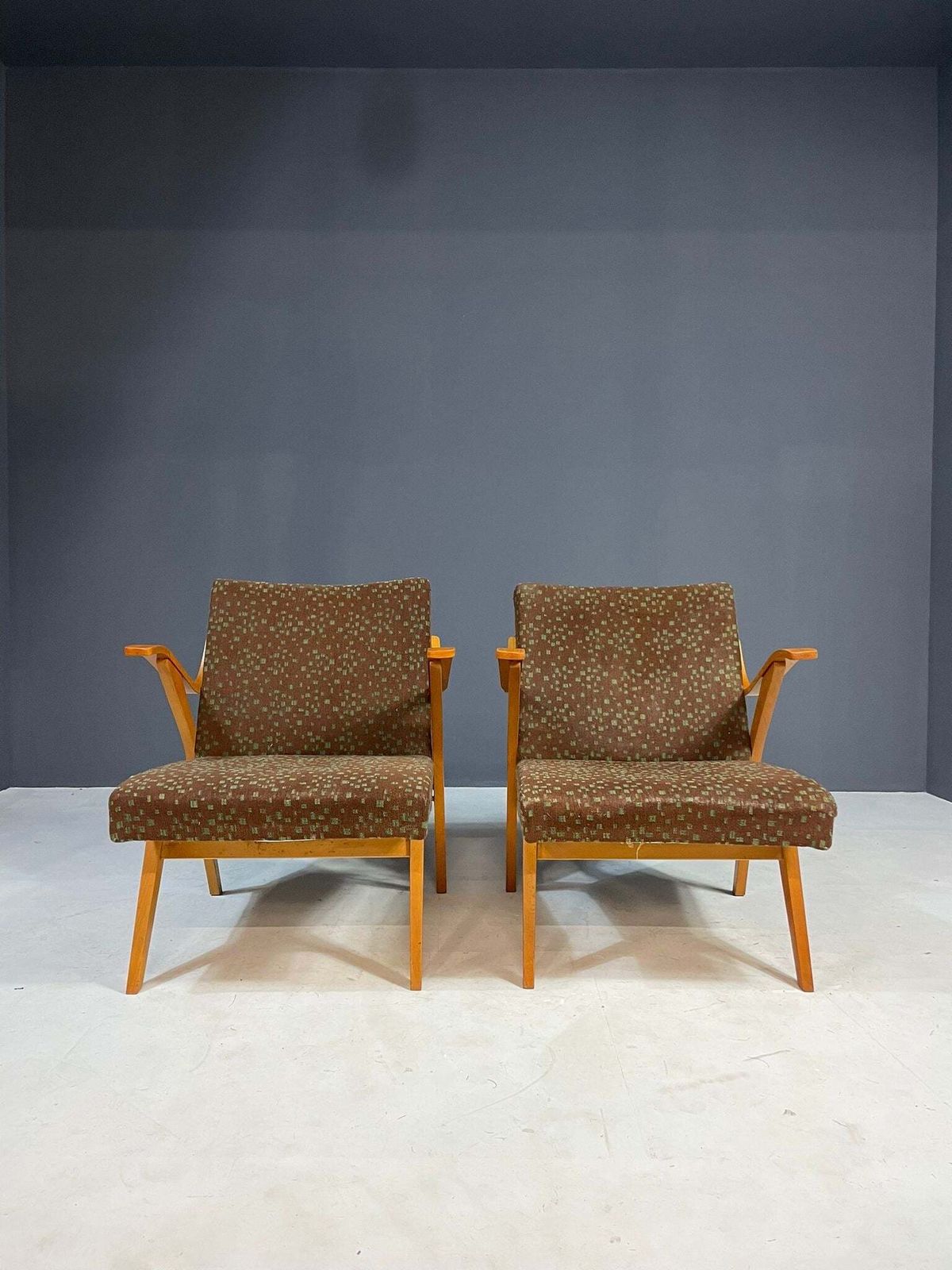 Pair Of Retro Armchairs By Jitona Soběslav, Czechoslovakia, 1970s photo buy