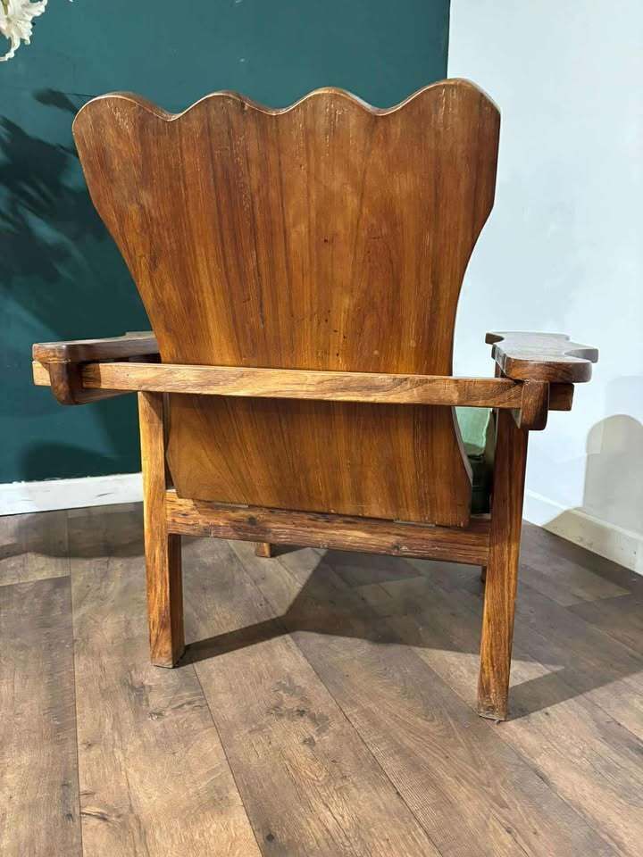 Adjustable Decorative Chair With Tribal Inspired Carvings photo furniture