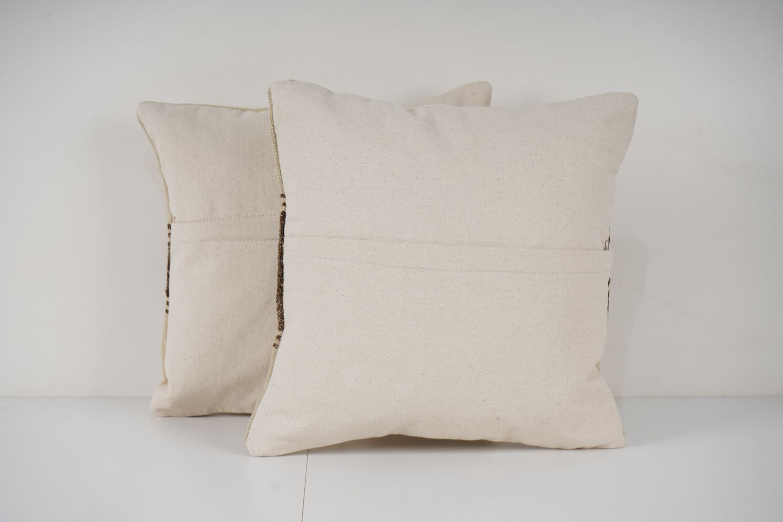 Turkish Kilim Pillow Cover Pair   Ethnic Striped Geometric Anatolian Cotton Cushion Case photo furniture