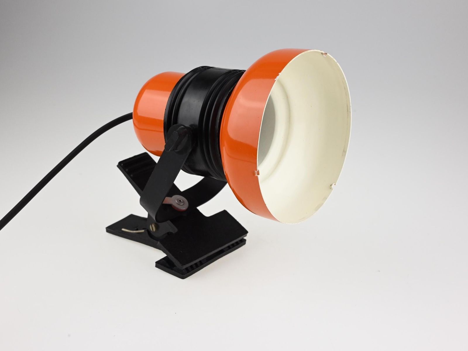 Mid Century Desk Lamp, Clip On Lamp, Desk Metal Lamp, Table Lamp, Desk Lamp, Bedside Lamp, Mid Century Lamp, Orange Lamp, Table Light photo furniture