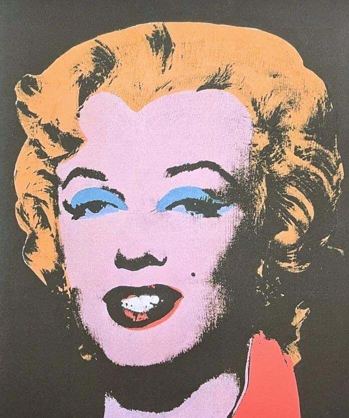 Andy Warhol – Black Portrait Marilyn, Black With Blonde Hair, 1980s, Lithograph photo for sale