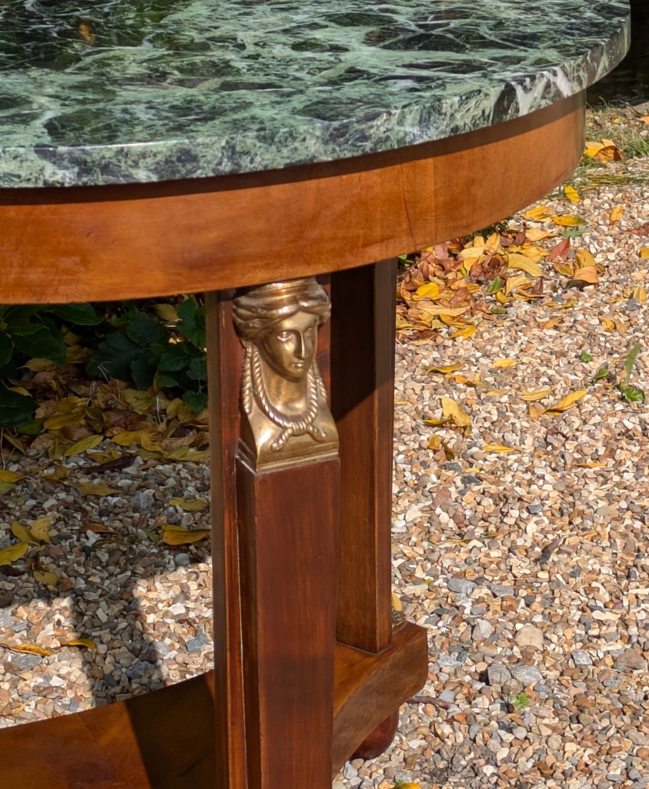 Antique French Gueridon Table Marble Top photo furniture